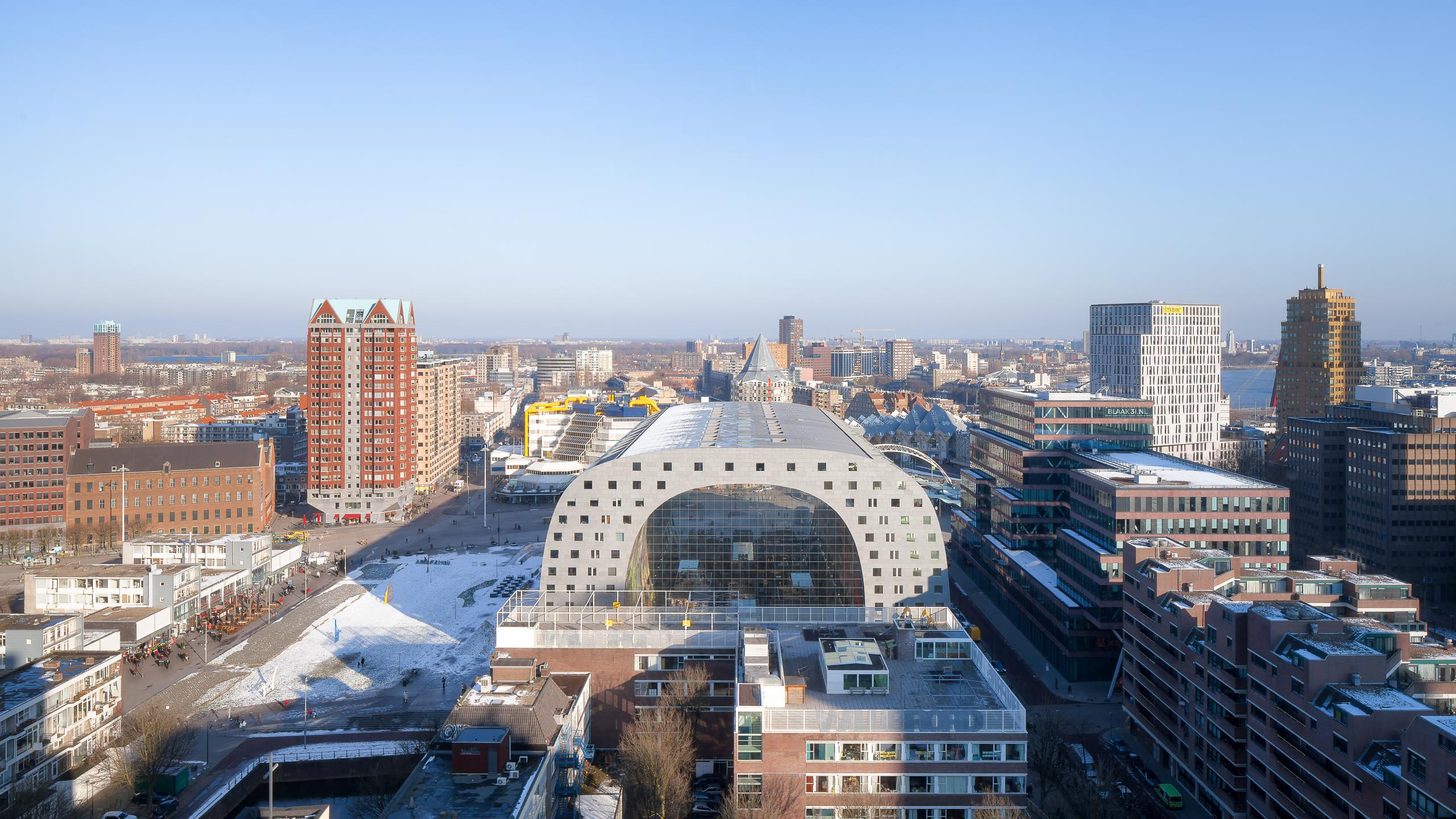 Photograph of Markthal Rotterdam, designed by MVRDV and located in Rotterdam, Netherlands