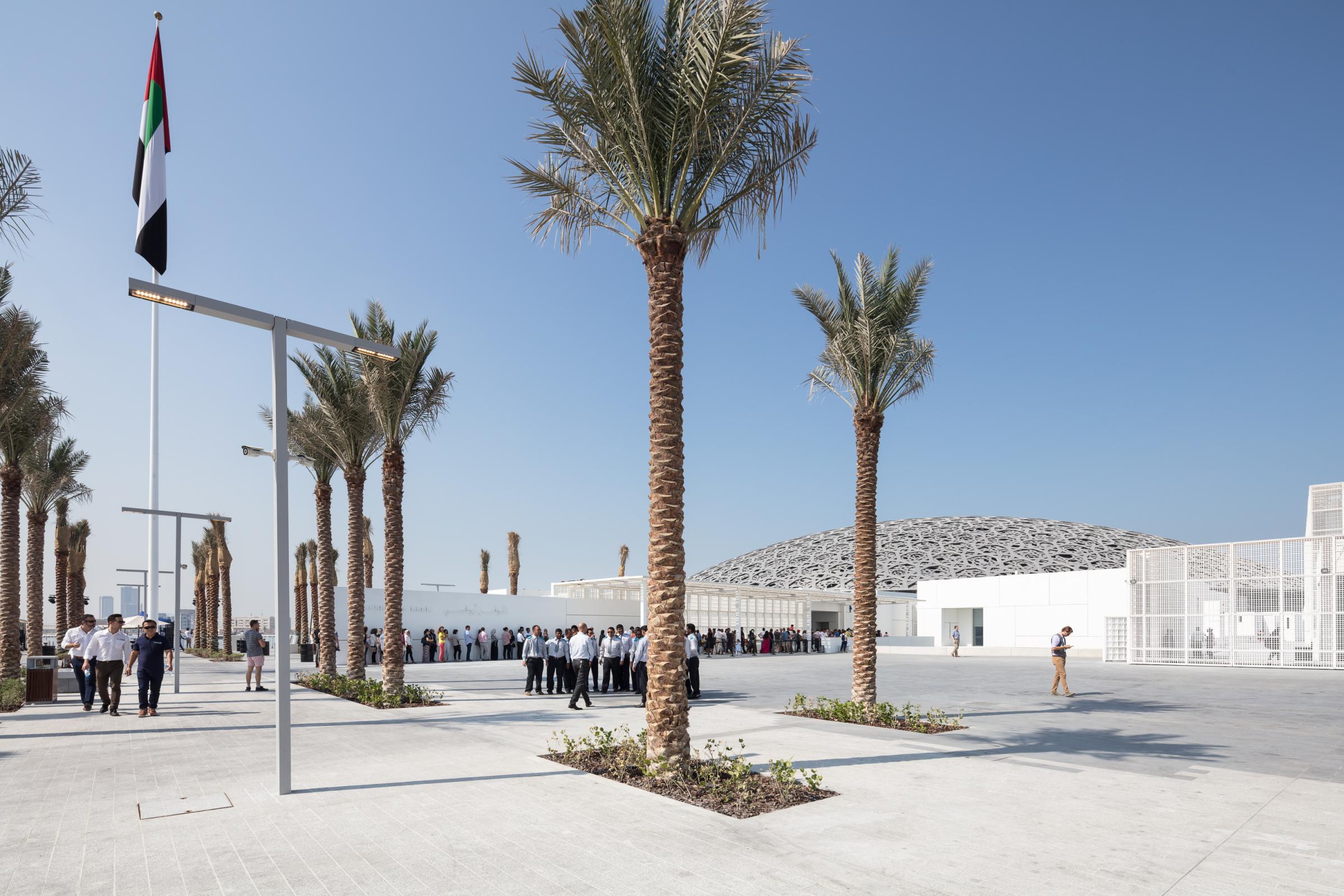Photograph of Louvre Abu Dhabi, designed by Ateliers Jean Nouvel and located in Abu Dhabi, United Arab Emirates