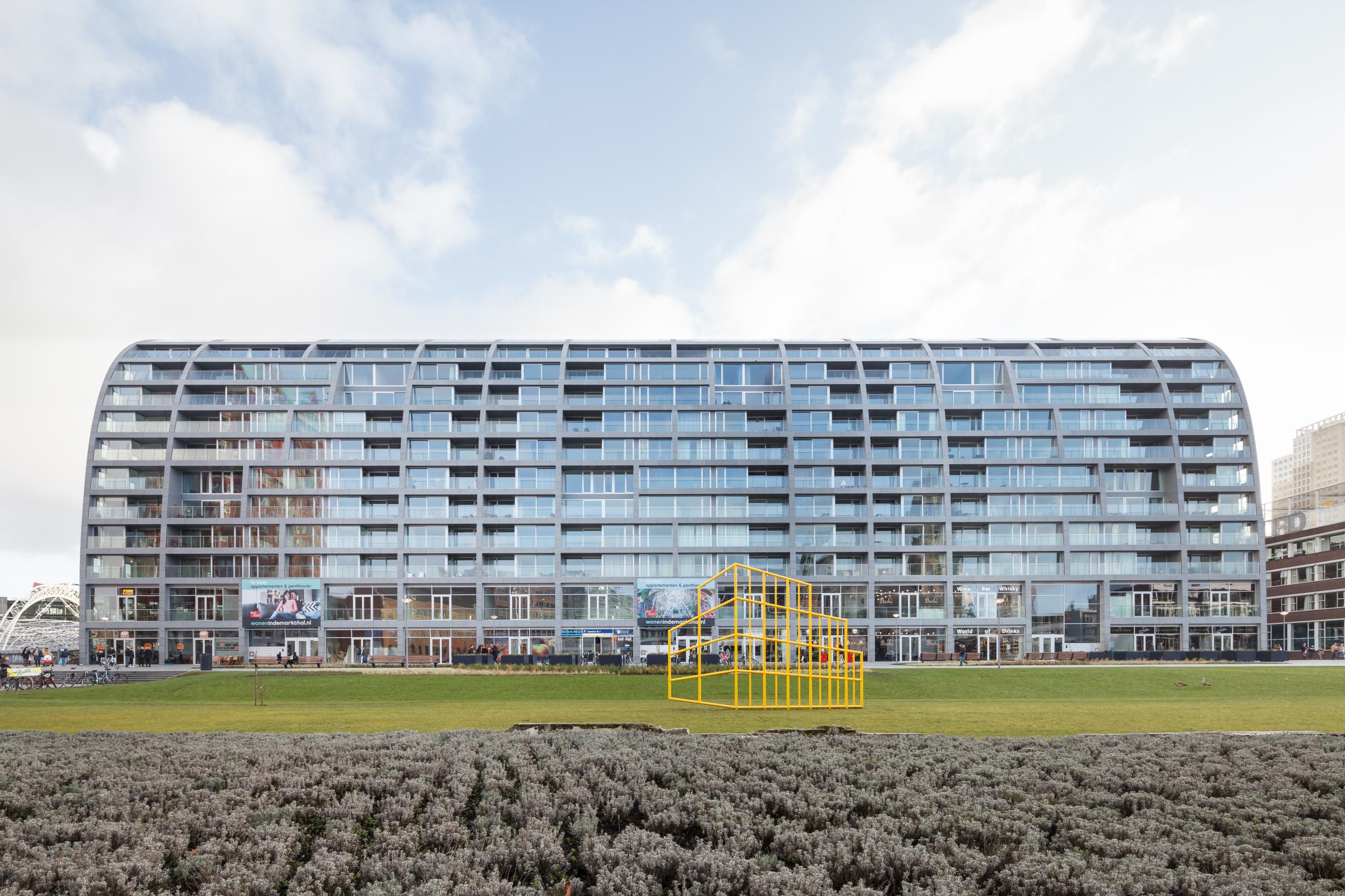 Photograph of Markthal Rotterdam, designed by MVRDV and located in Rotterdam, Netherlands