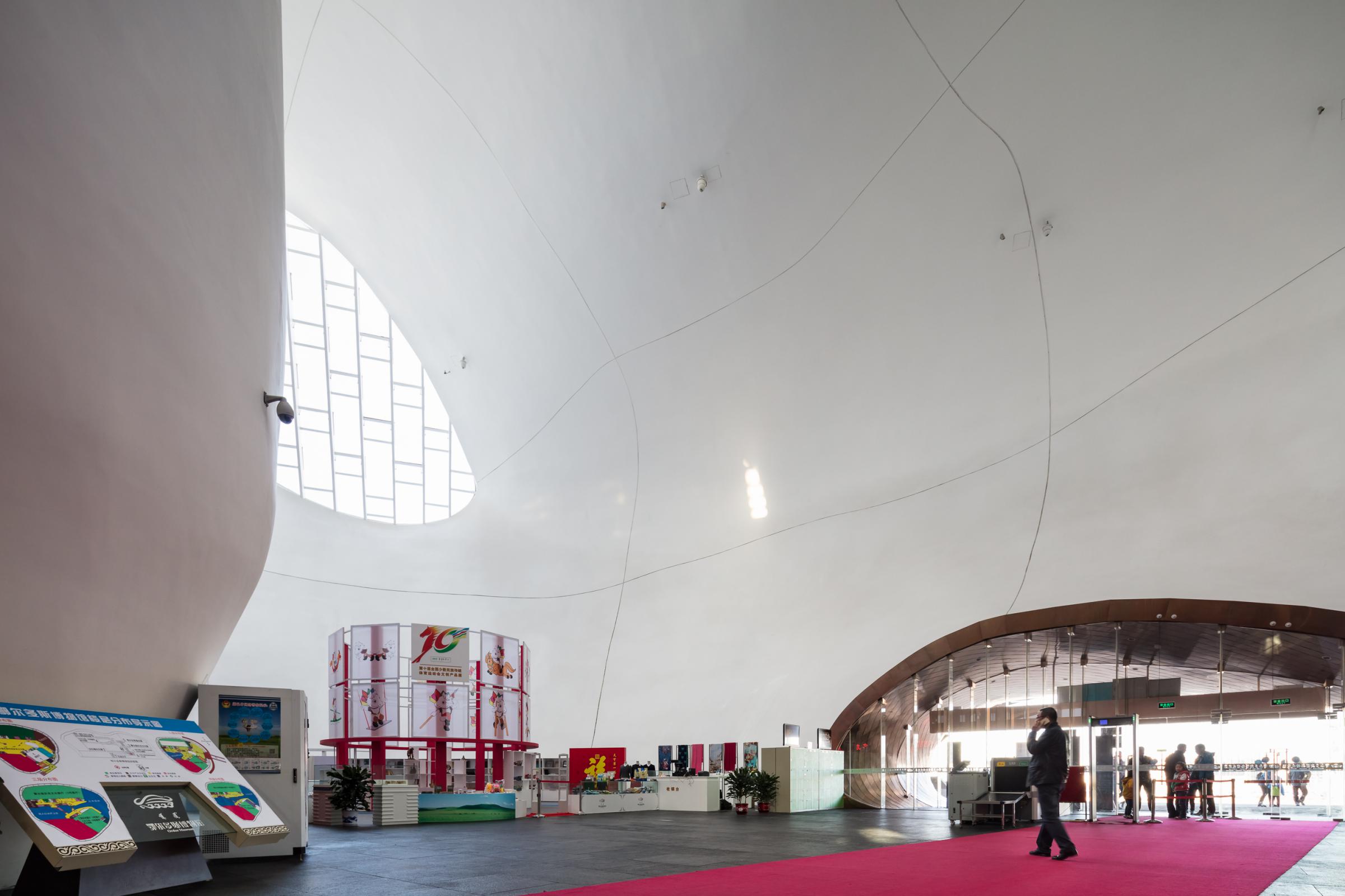 Photograph of Ordos Museum, designed by MAD Architects and located in Ordos, China