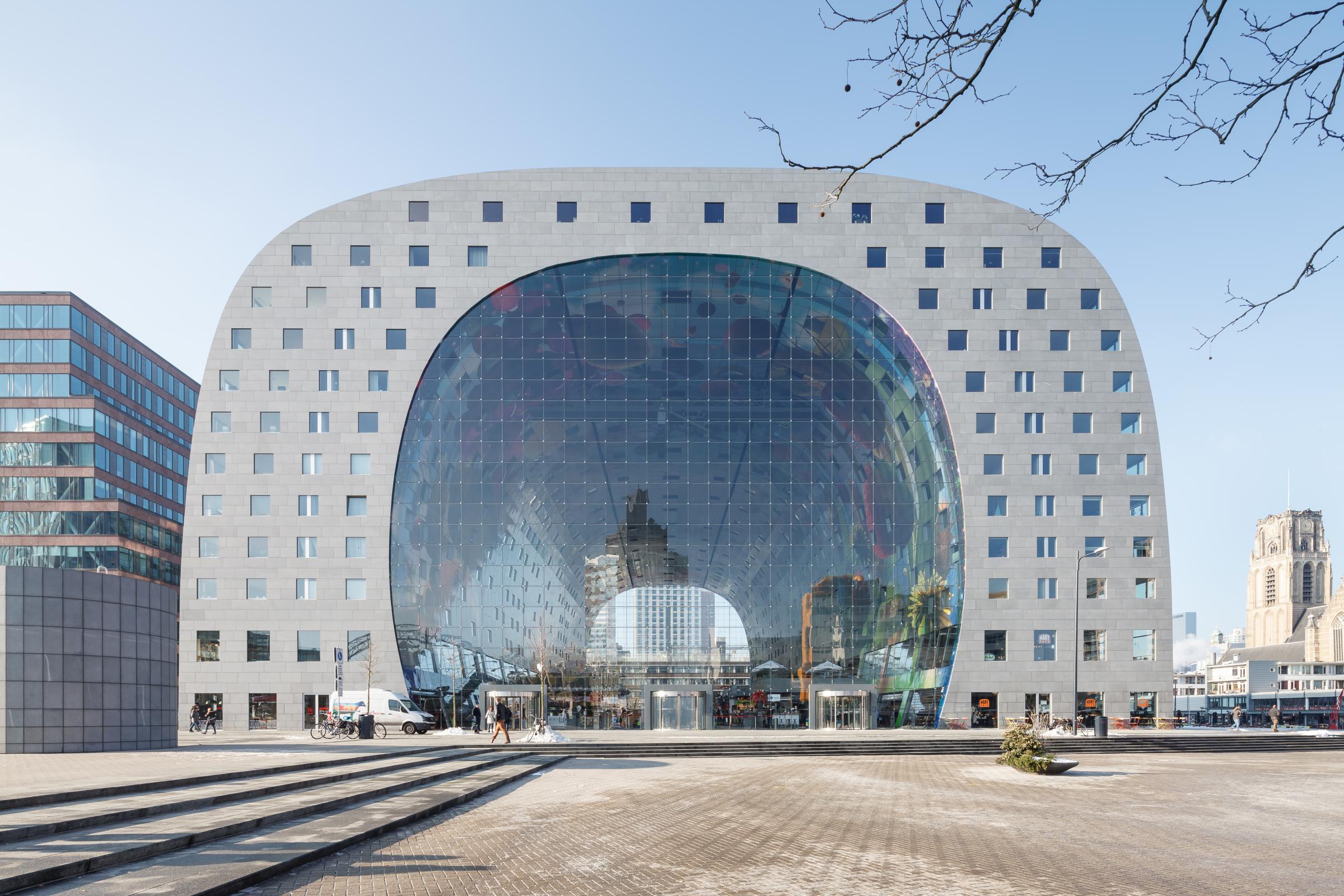 Photograph of Markthal Rotterdam, designed by MVRDV and located in Rotterdam, Netherlands