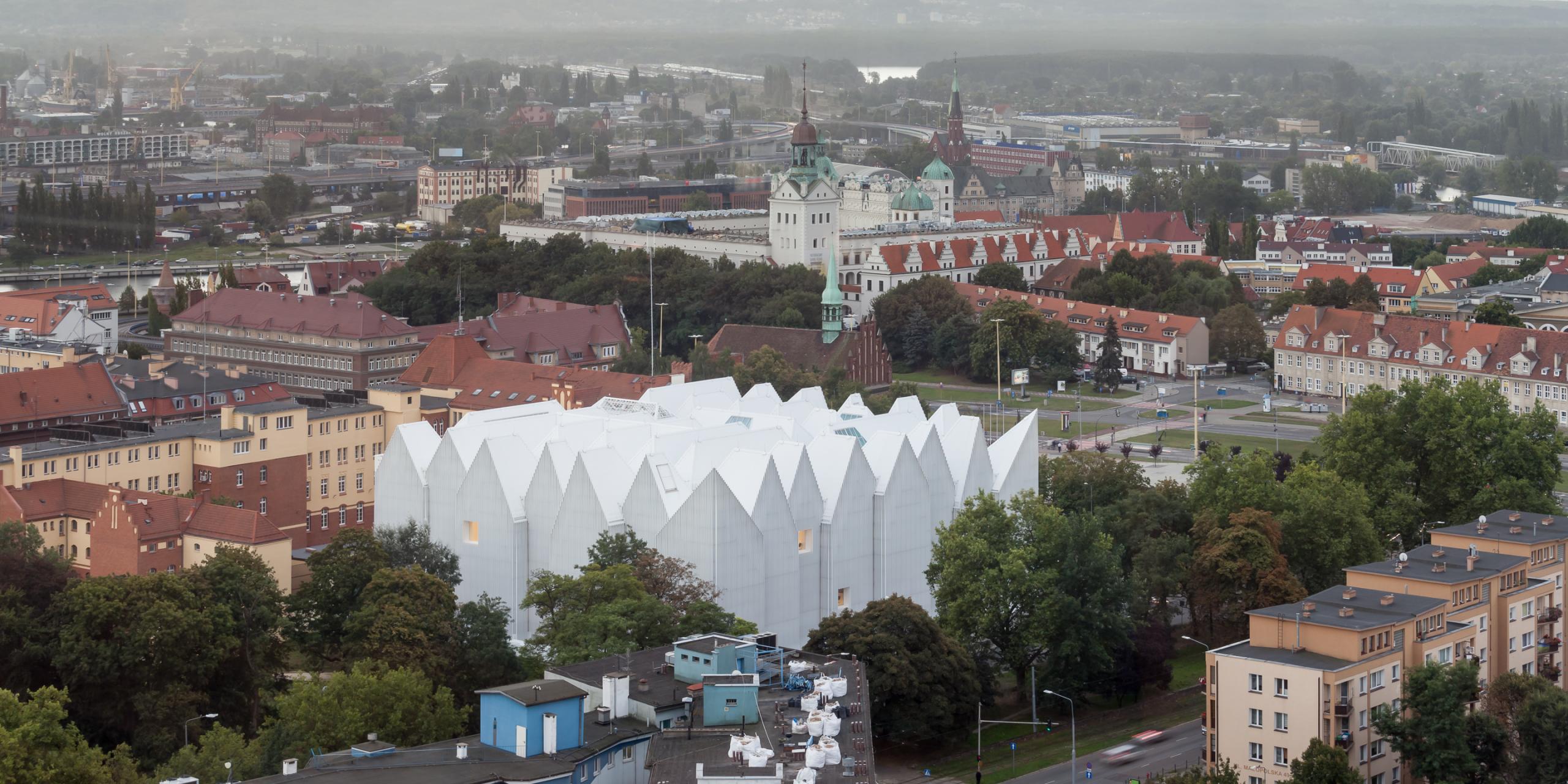 Photograph of Szczecin Philharmonic Hall, designed by Estudio Barozzi Veiga and located in Szczecin, Poland