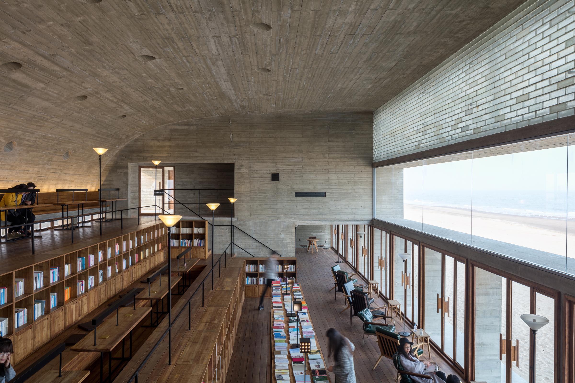 Photograph of Seashore Library, designed by Vector Architects and located in Beidaihe, China