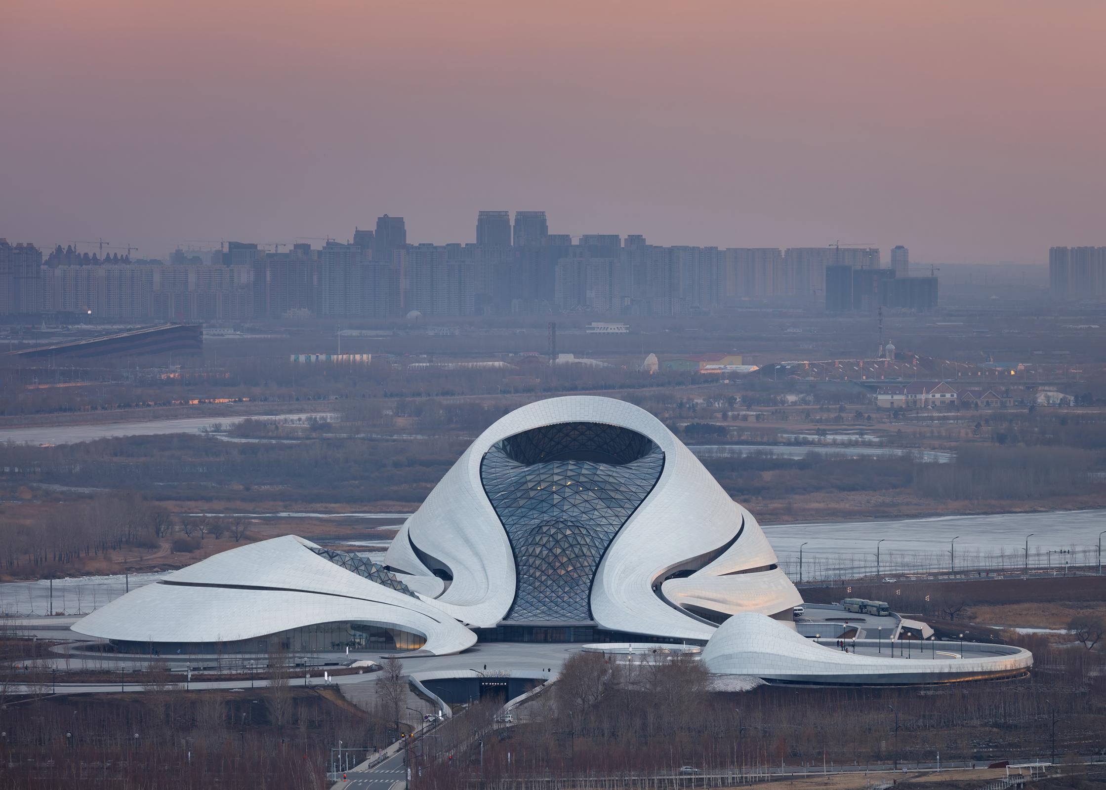 Photograph of Harbin Opera House, designed by MAD Architects and located in Harbin, China