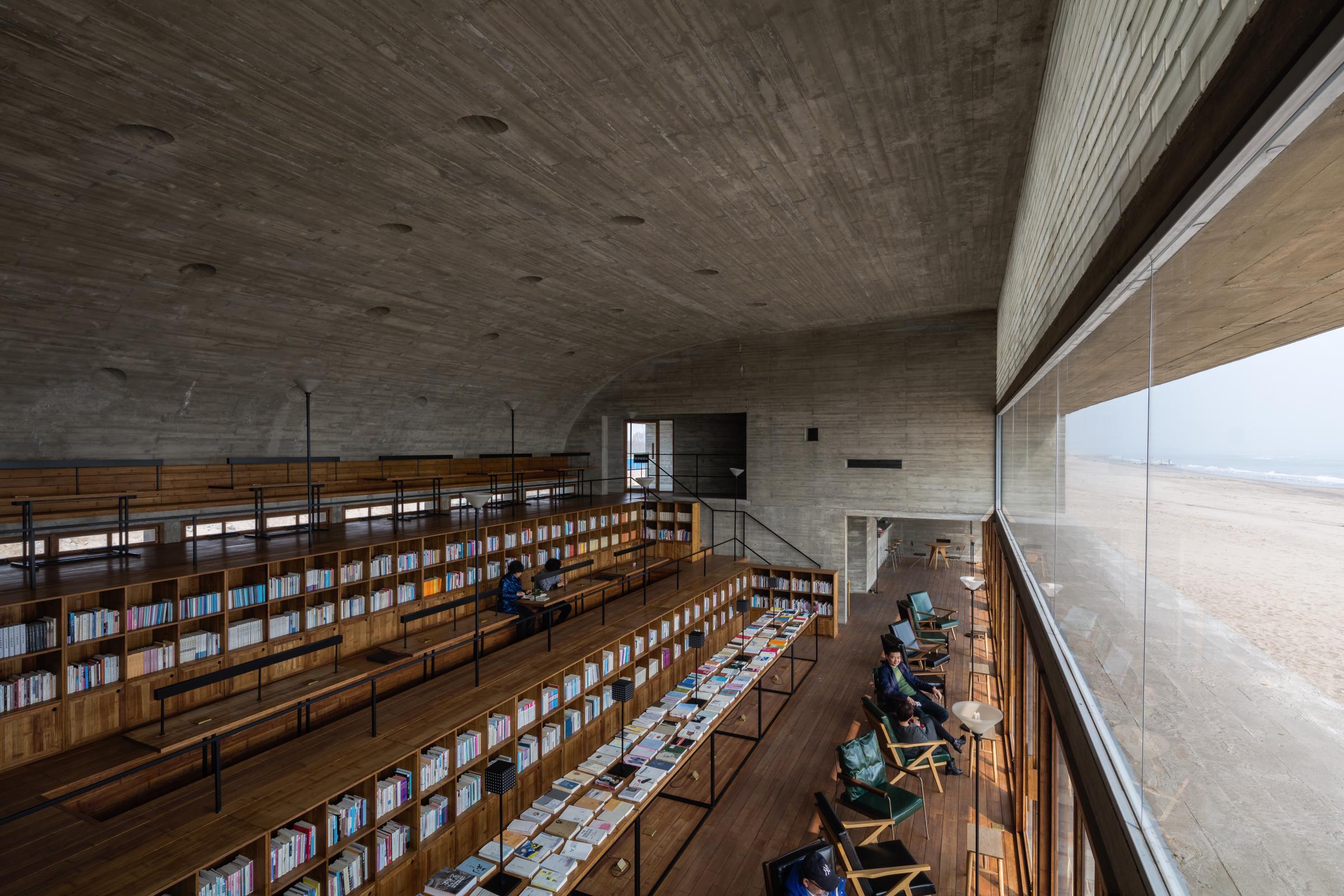 Photograph of Seashore Library, designed by Vector Architects and located in Beidaihe, China