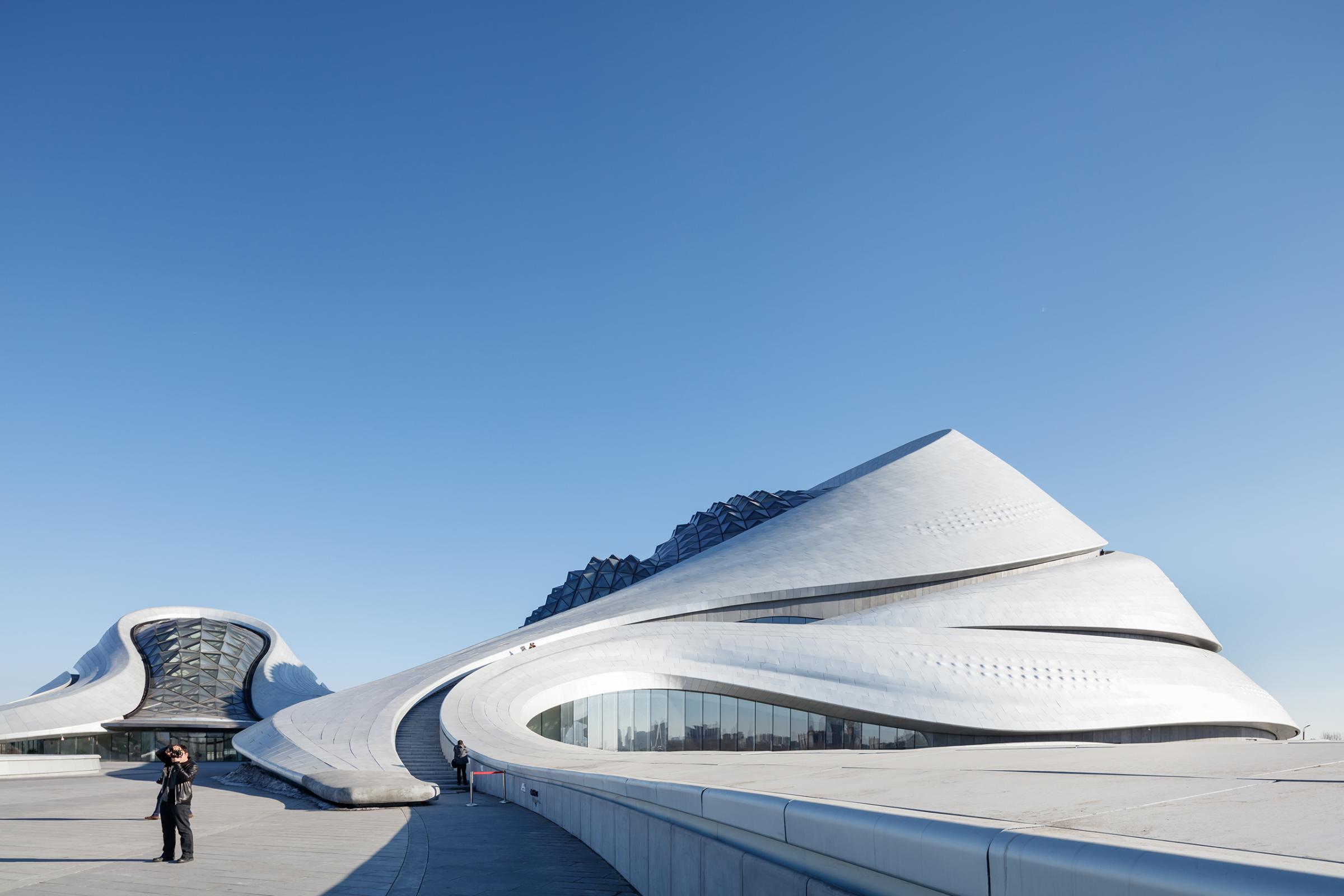 Photograph of Harbin Opera House, designed by MAD Architects and located in Harbin, China