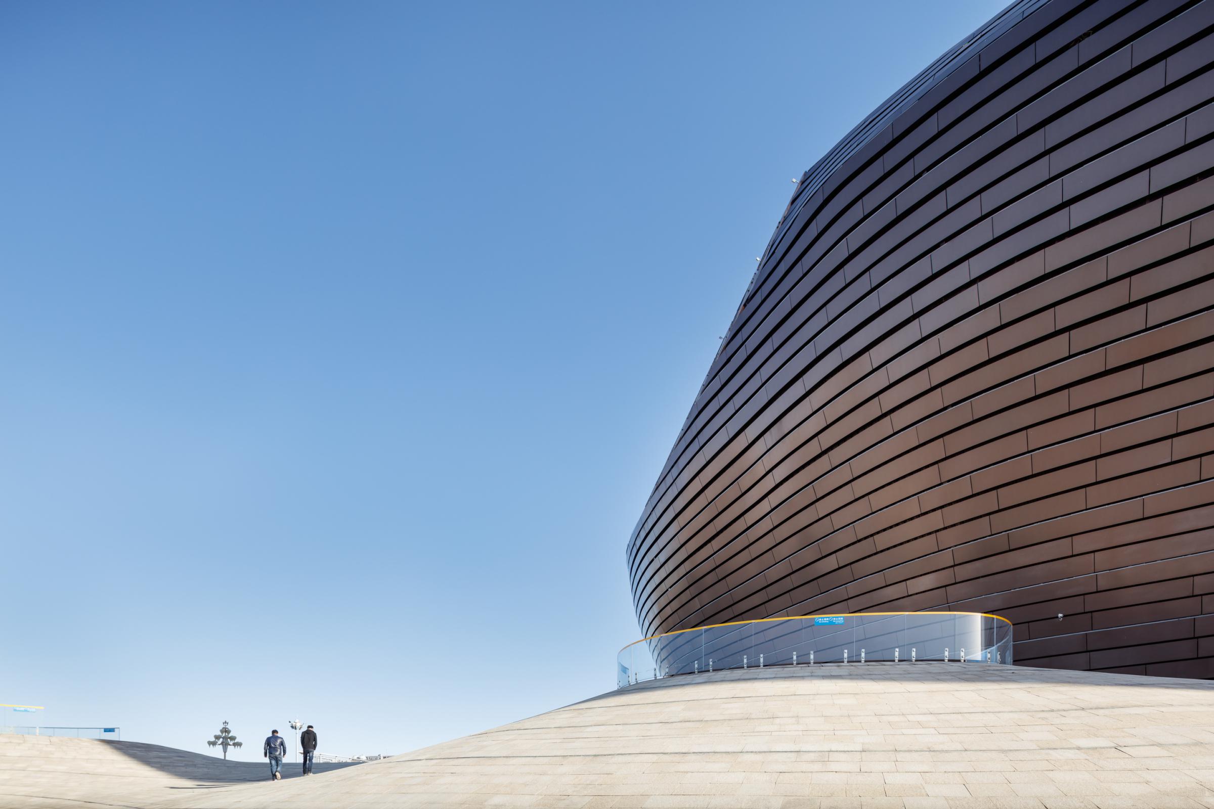 Photograph of Ordos Museum, designed by MAD Architects and located in Ordos, China
