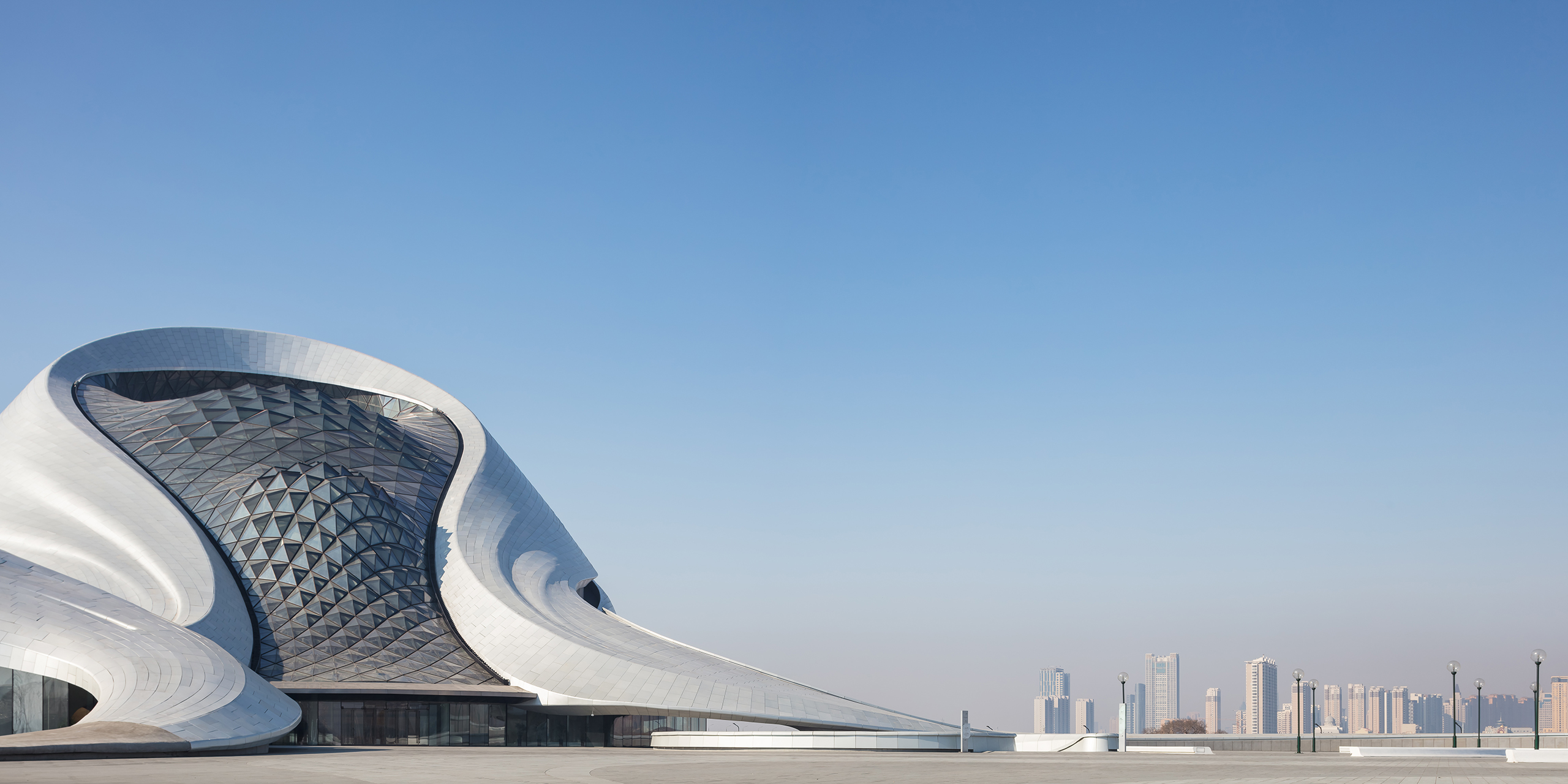Photograph of Harbin Opera House, designed by MAD Architects and located in Harbin, China