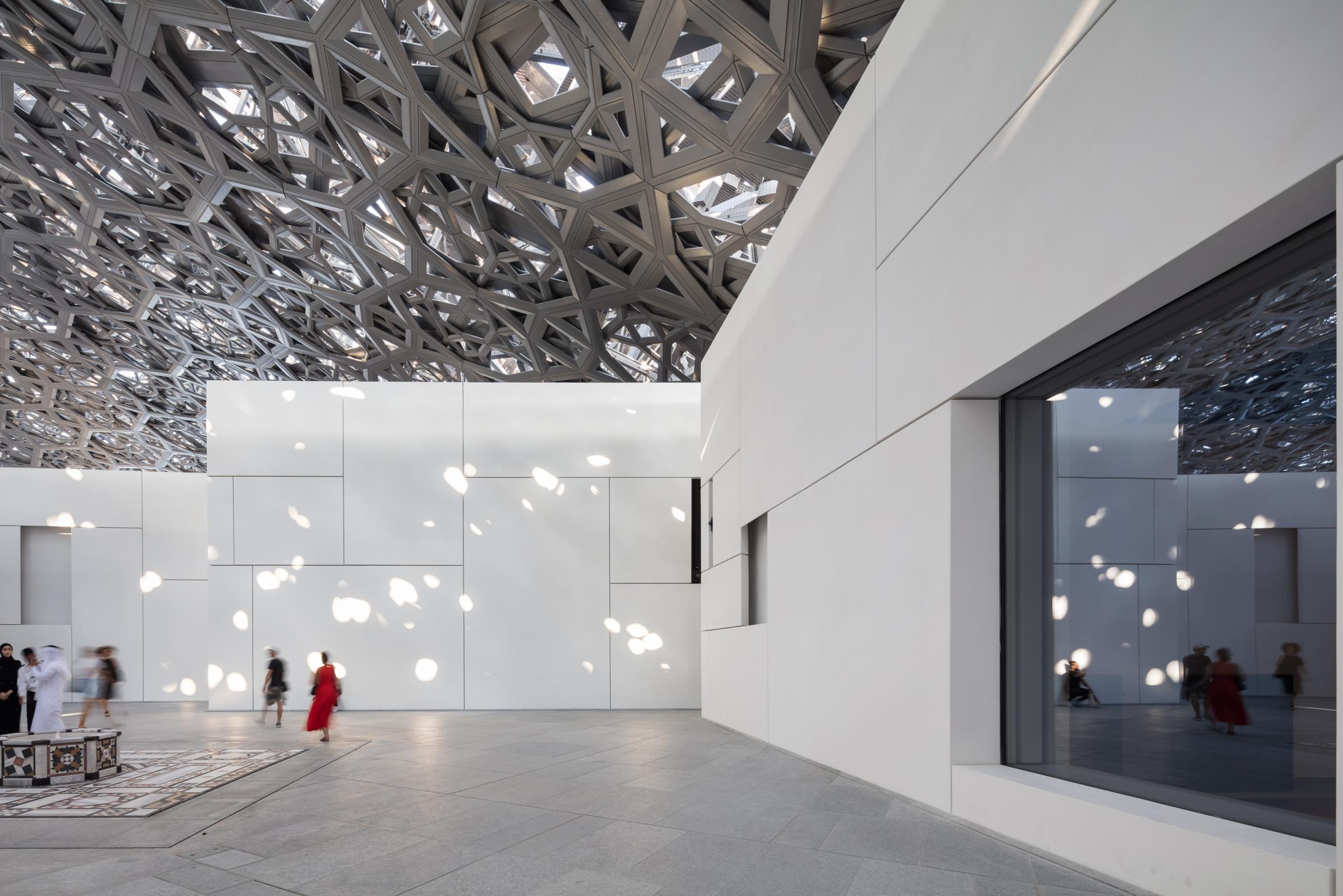 Photograph of Louvre Abu Dhabi, designed by Ateliers Jean Nouvel and located in Abu Dhabi, United Arab Emirates