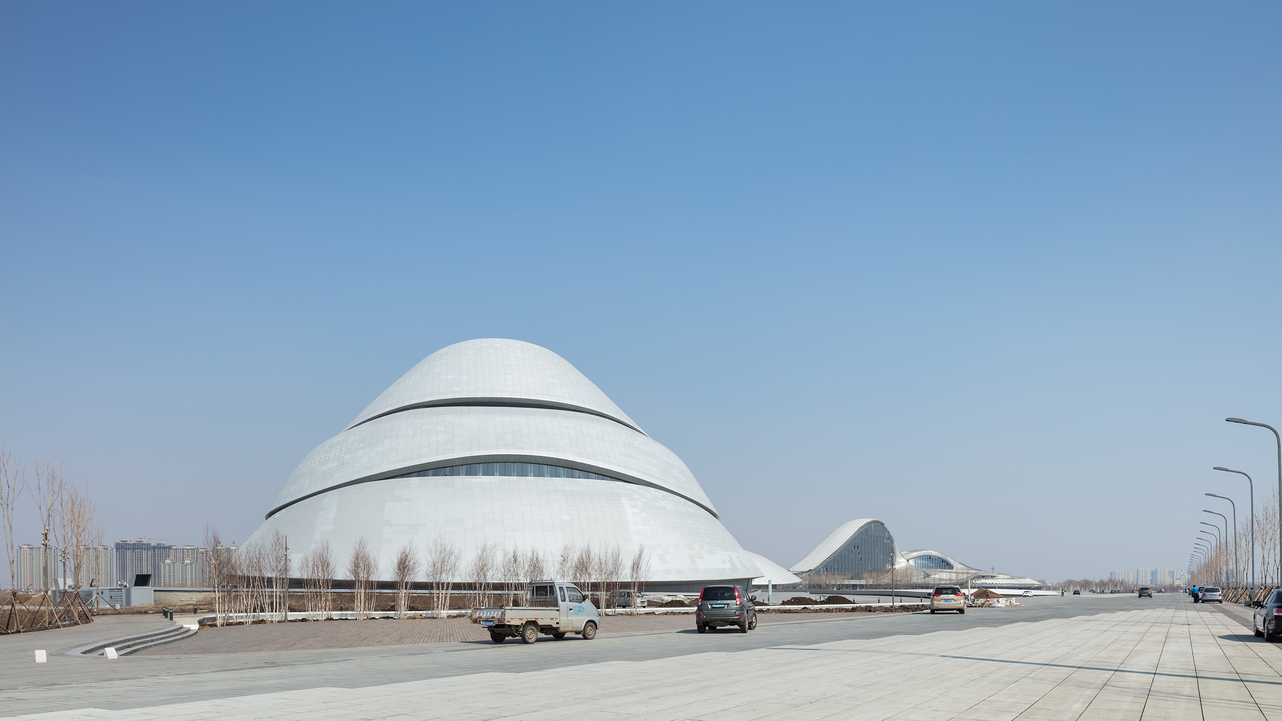 Photograph of Harbin Opera House, designed by MAD Architects and located in Harbin, China