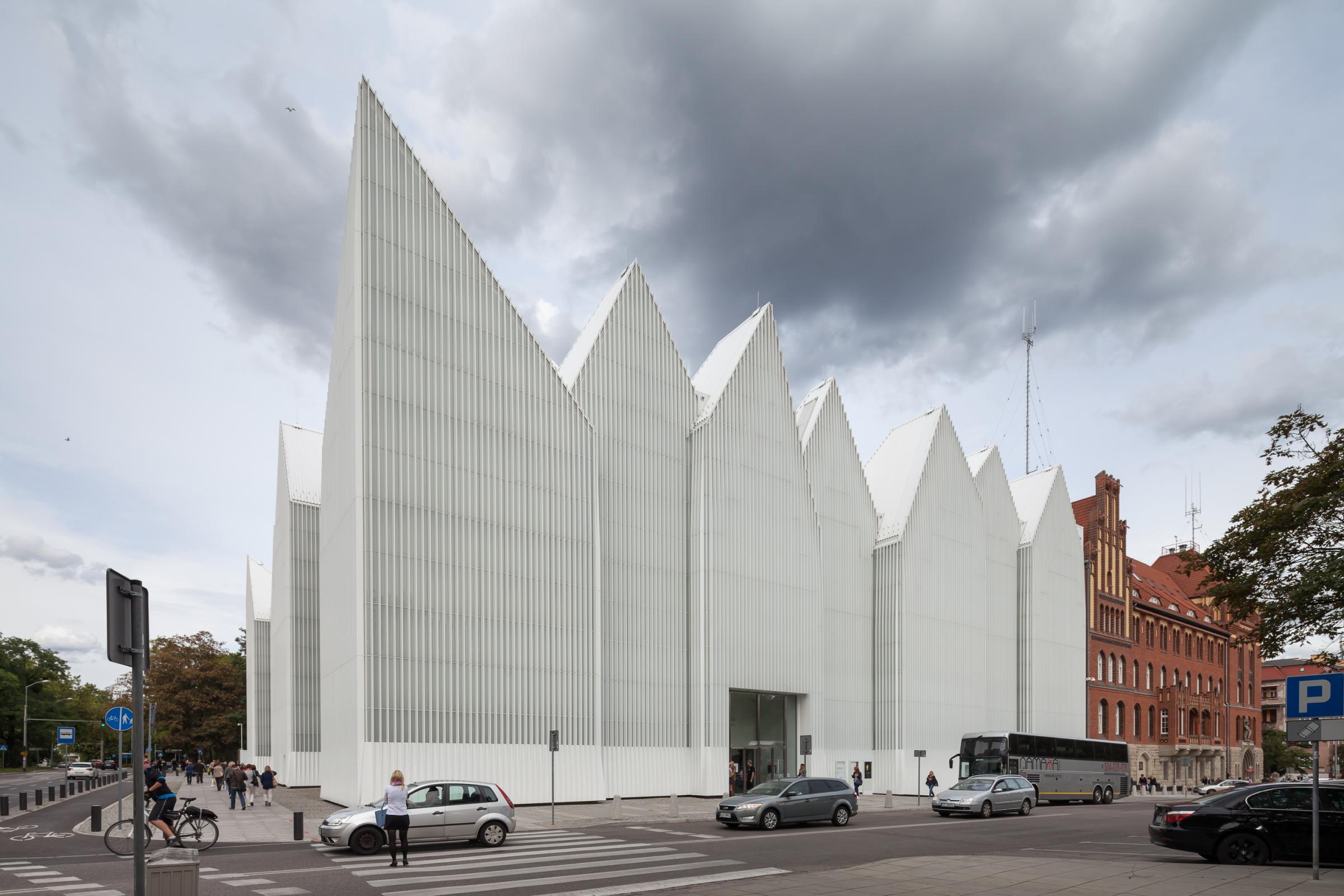 Photograph of Szczecin Philharmonic Hall, designed by Estudio Barozzi Veiga and located in Szczecin, Poland
