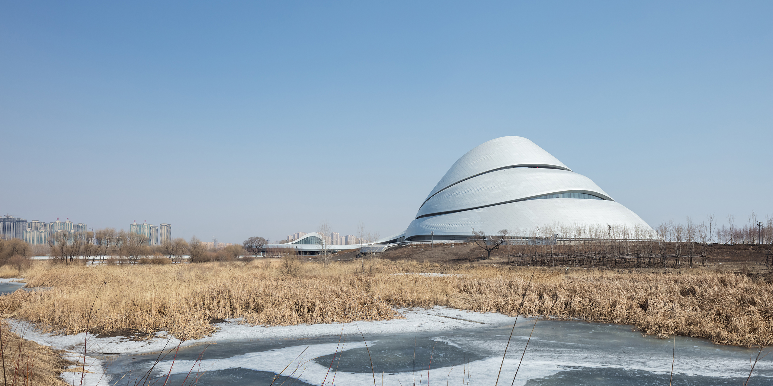 Photograph of Harbin Opera House, designed by MAD Architects and located in Harbin, China