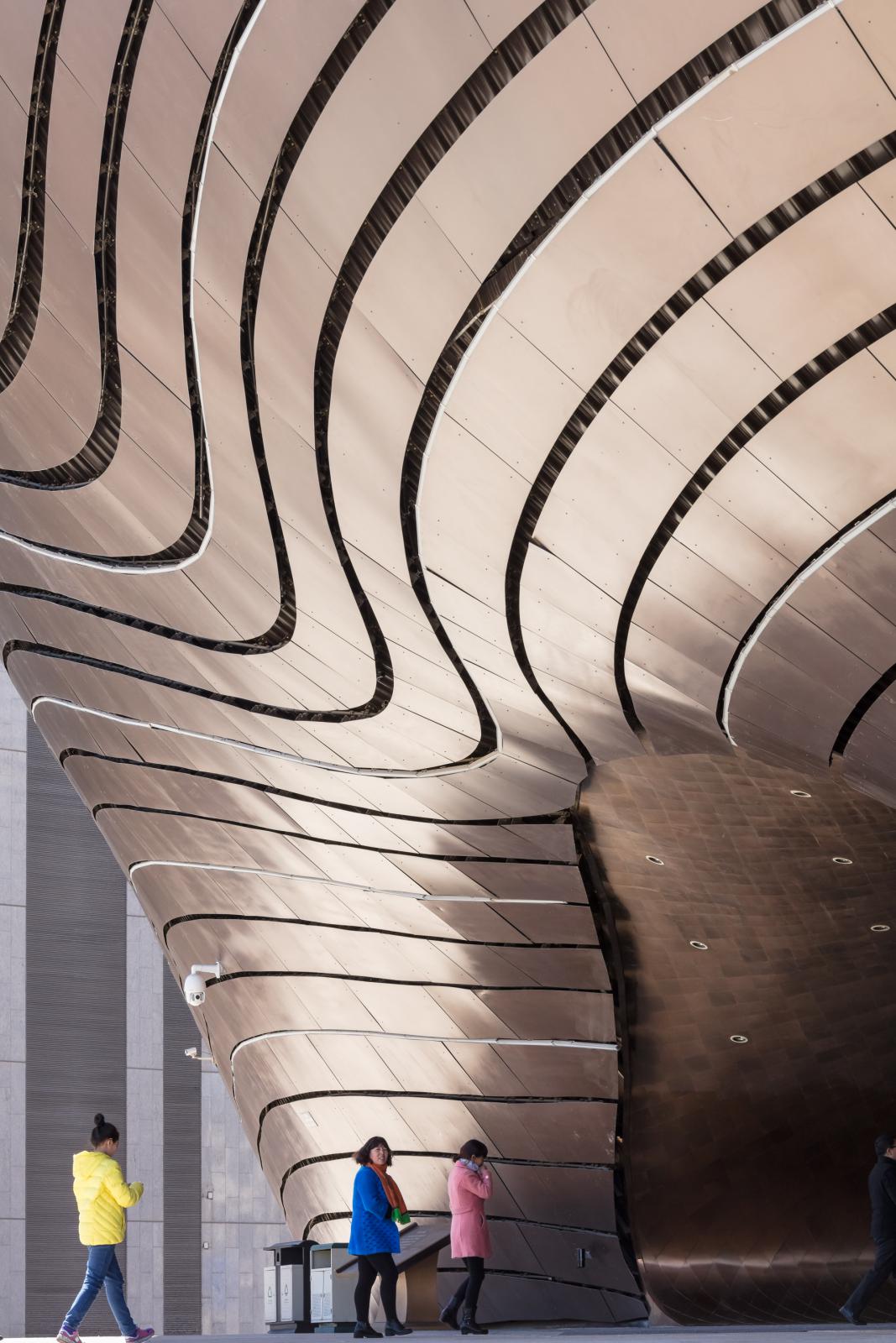 Photograph of Ordos Museum, designed by MAD Architects and located in Ordos, China