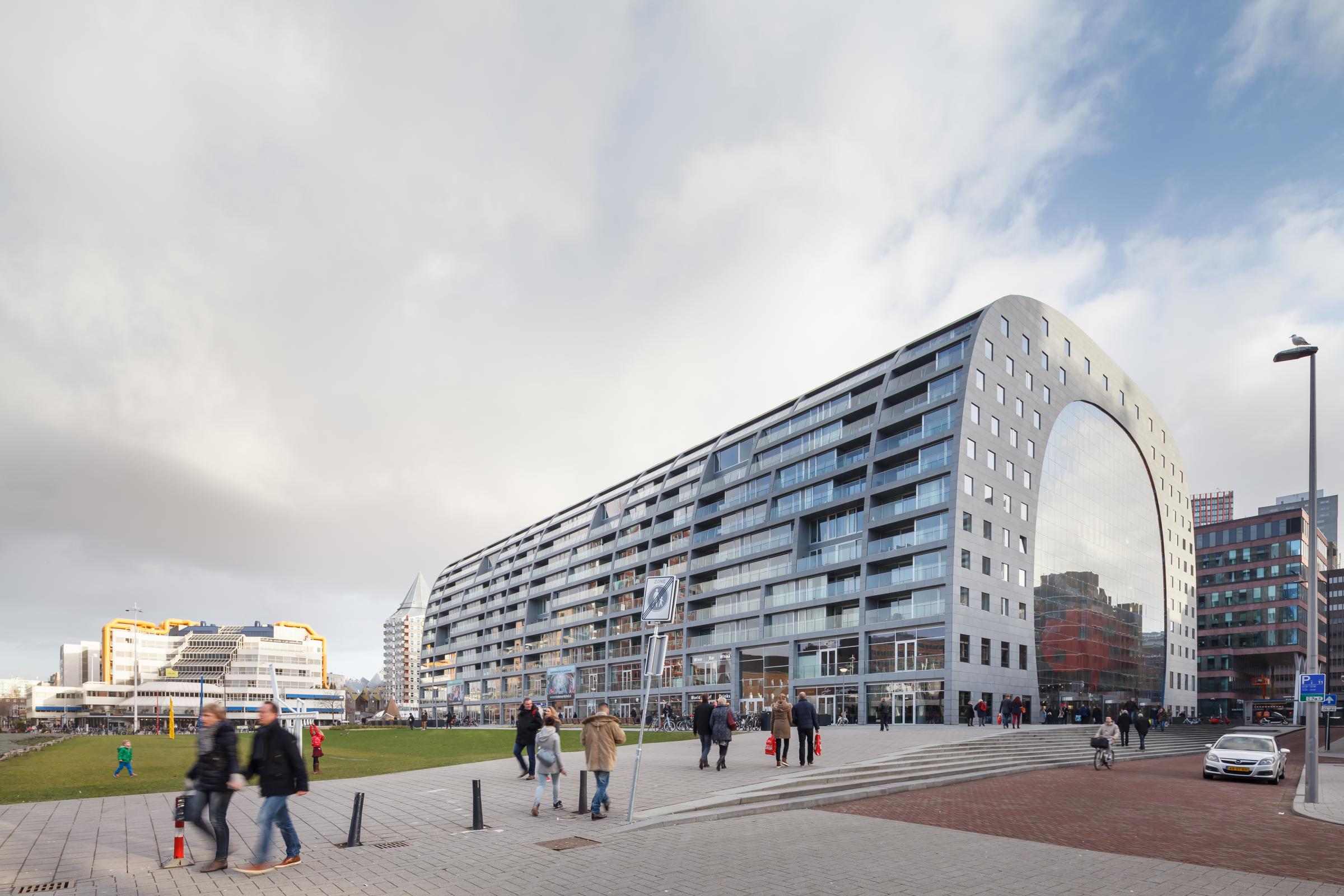 Photograph of Markthal Rotterdam, designed by MVRDV and located in Rotterdam, Netherlands