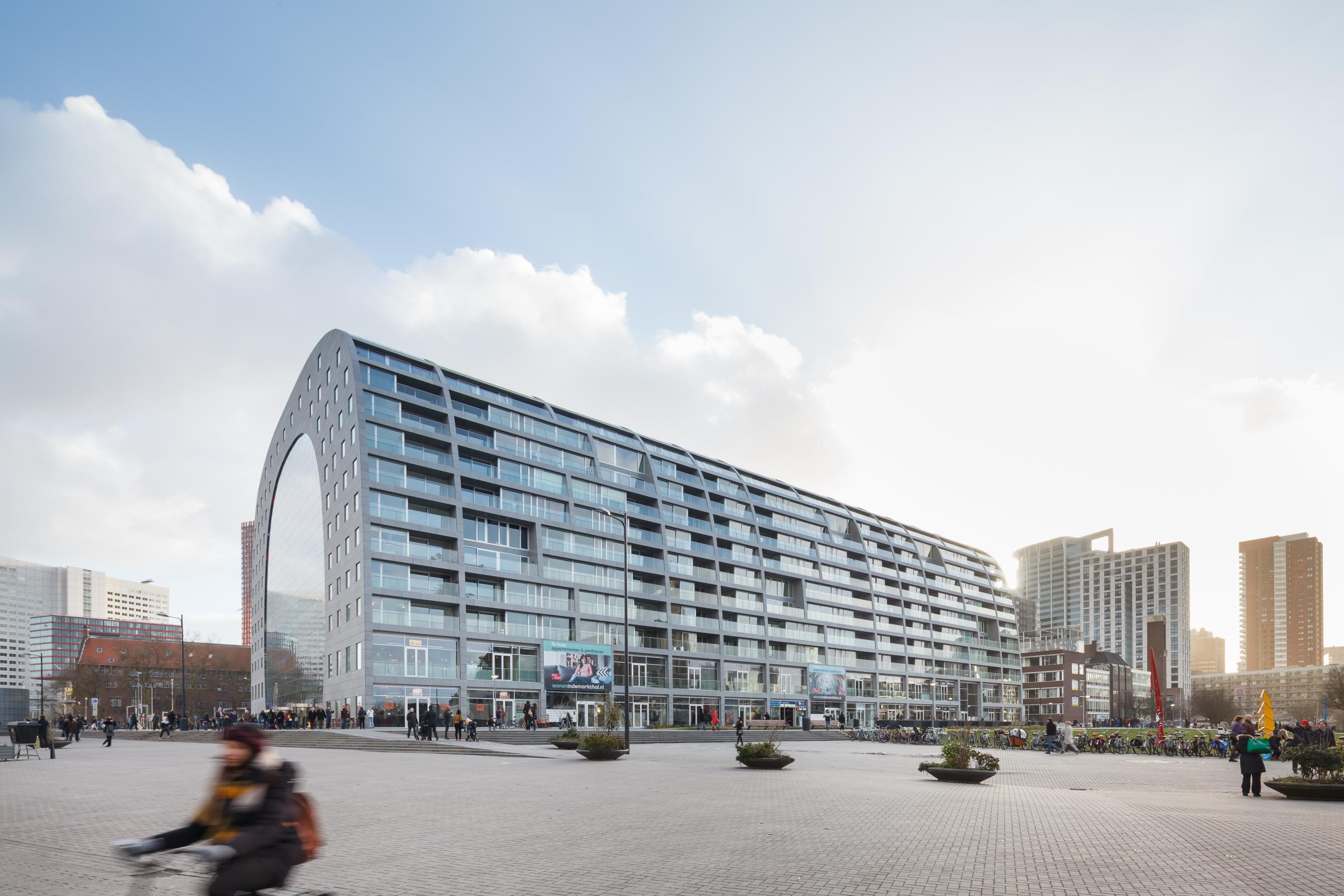 Photograph of Markthal Rotterdam, designed by MVRDV and located in Rotterdam, Netherlands