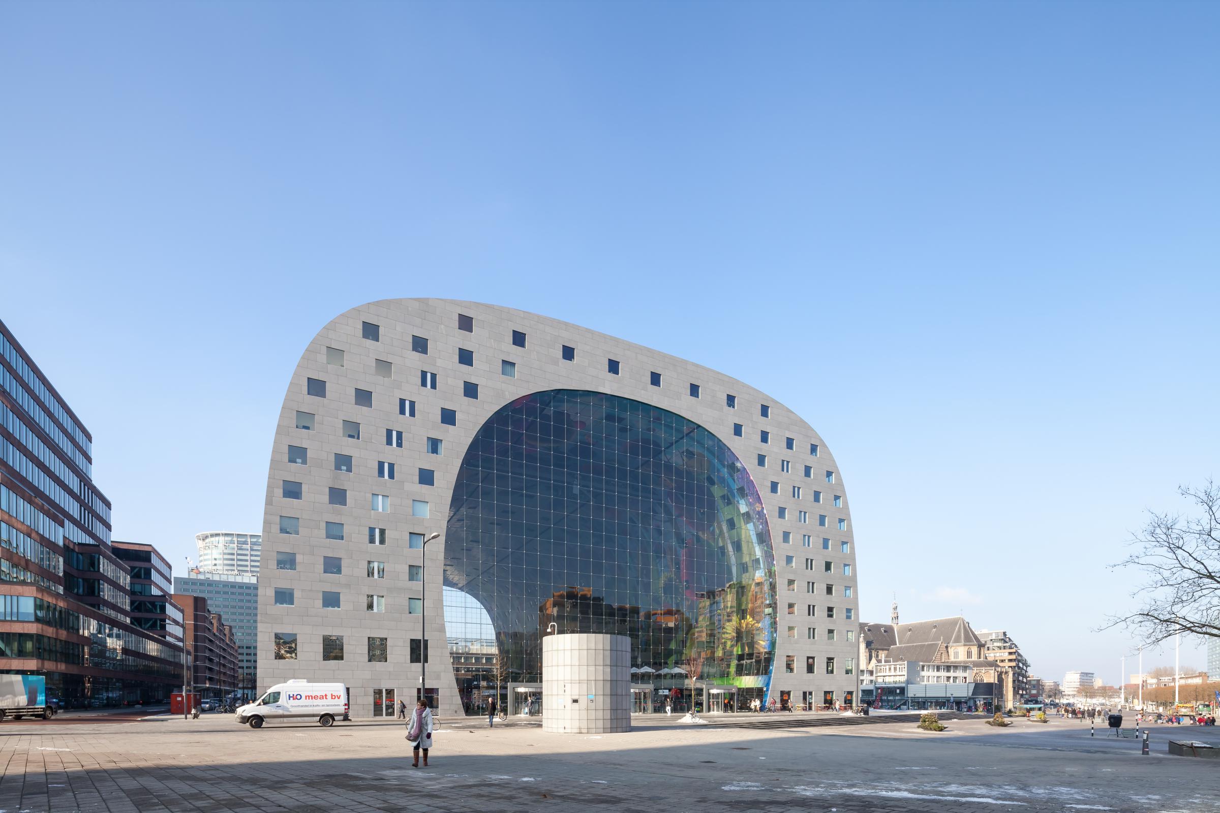 Photograph of Markthal Rotterdam, designed by MVRDV and located in Rotterdam, Netherlands