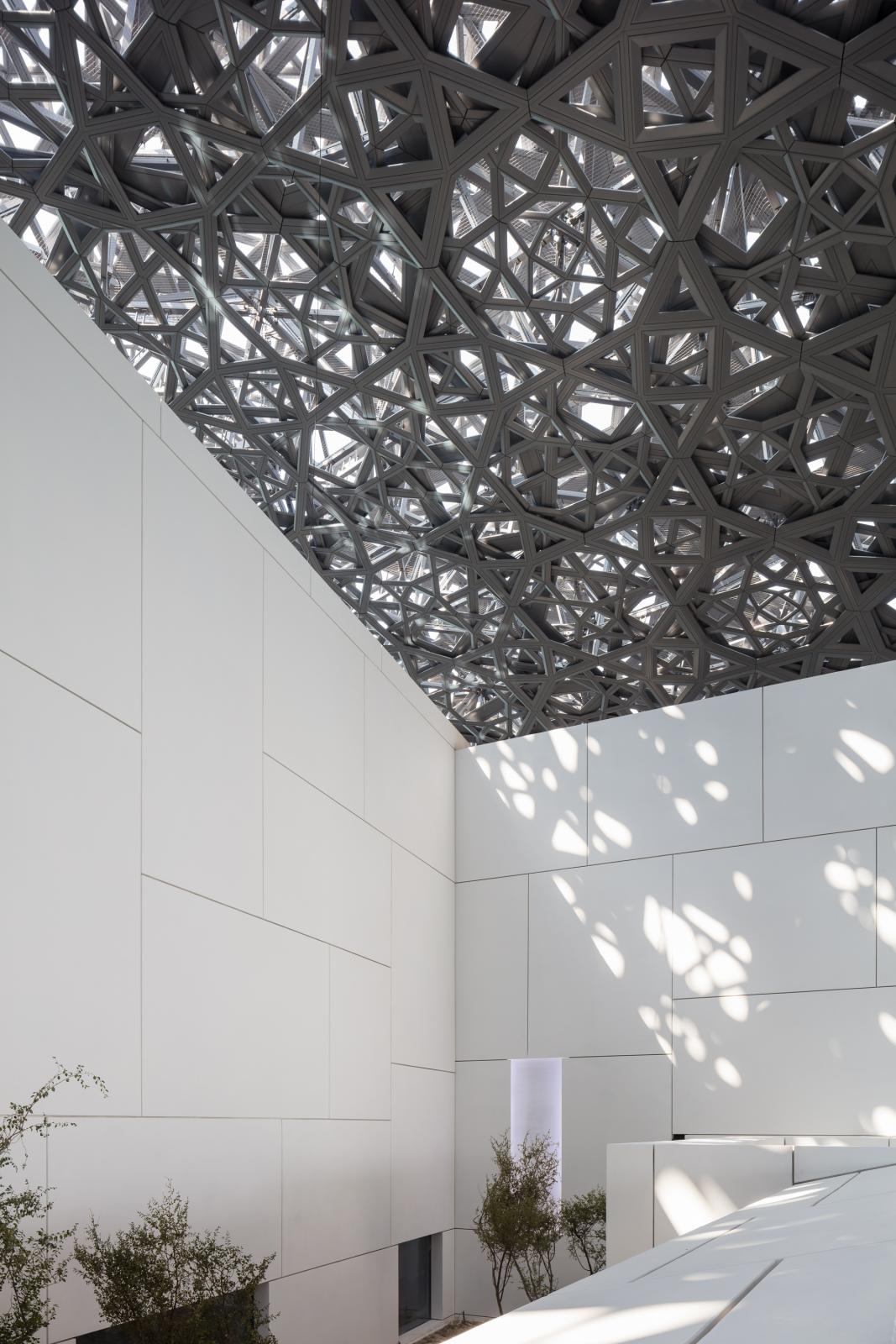 Photograph of Louvre Abu Dhabi, designed by Ateliers Jean Nouvel and located in Abu Dhabi, United Arab Emirates