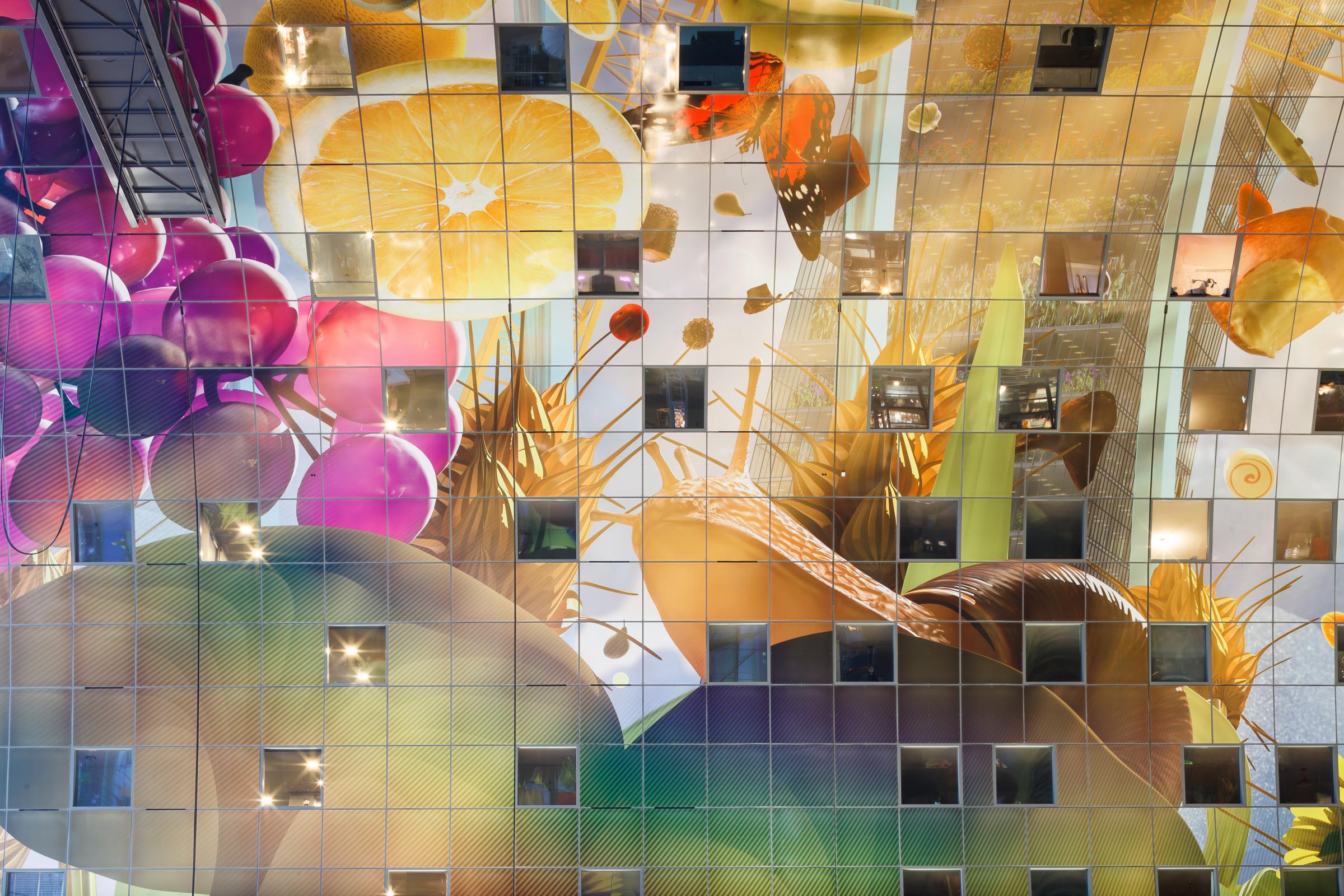 Photograph of Markthal Rotterdam, designed by MVRDV and located in Rotterdam, Netherlands