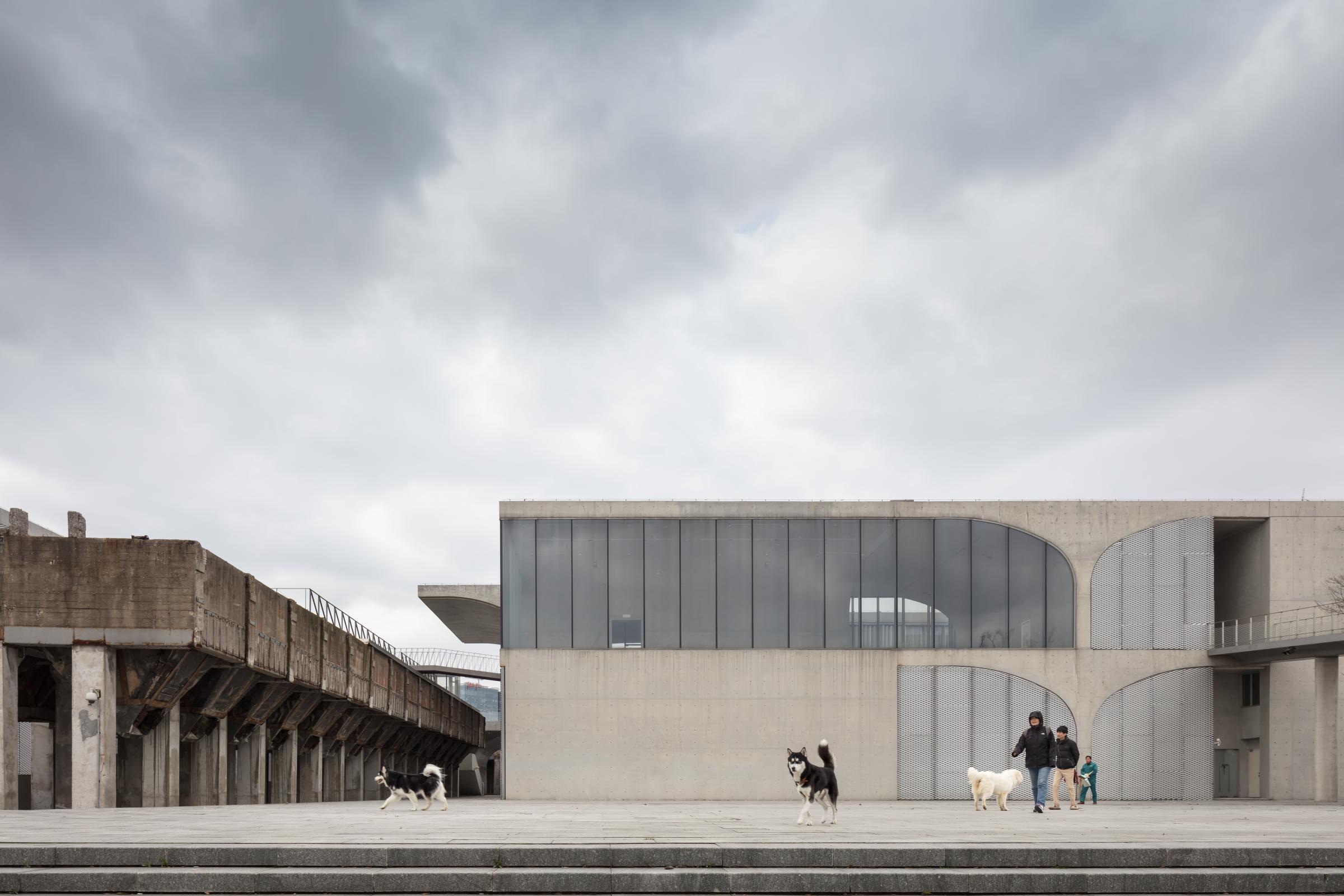 Photograph of Long Museum West Bund, designed by Atelier Deshaus and located in Shanghai, China