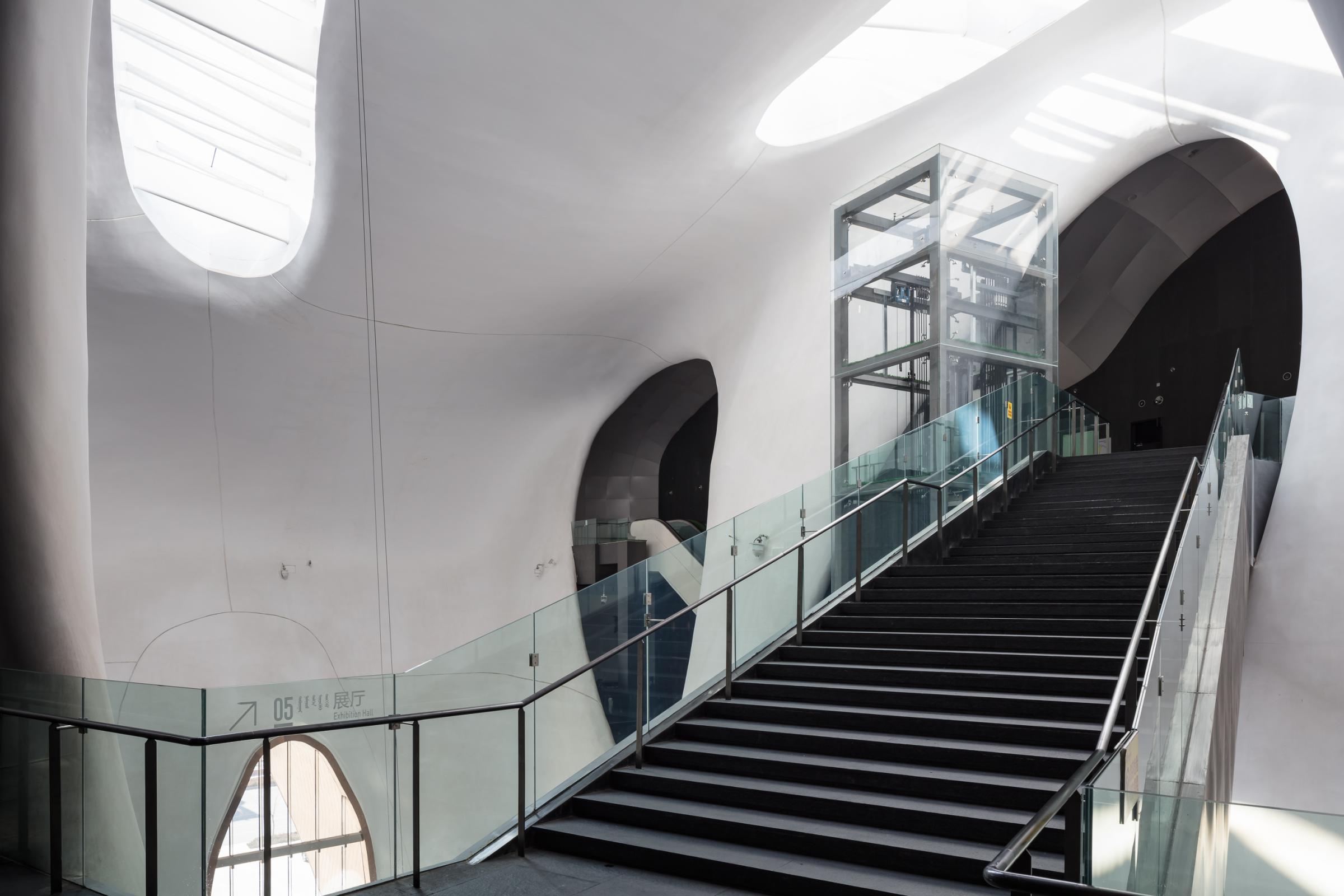 Photograph of Ordos Museum, designed by MAD Architects and located in Ordos, China