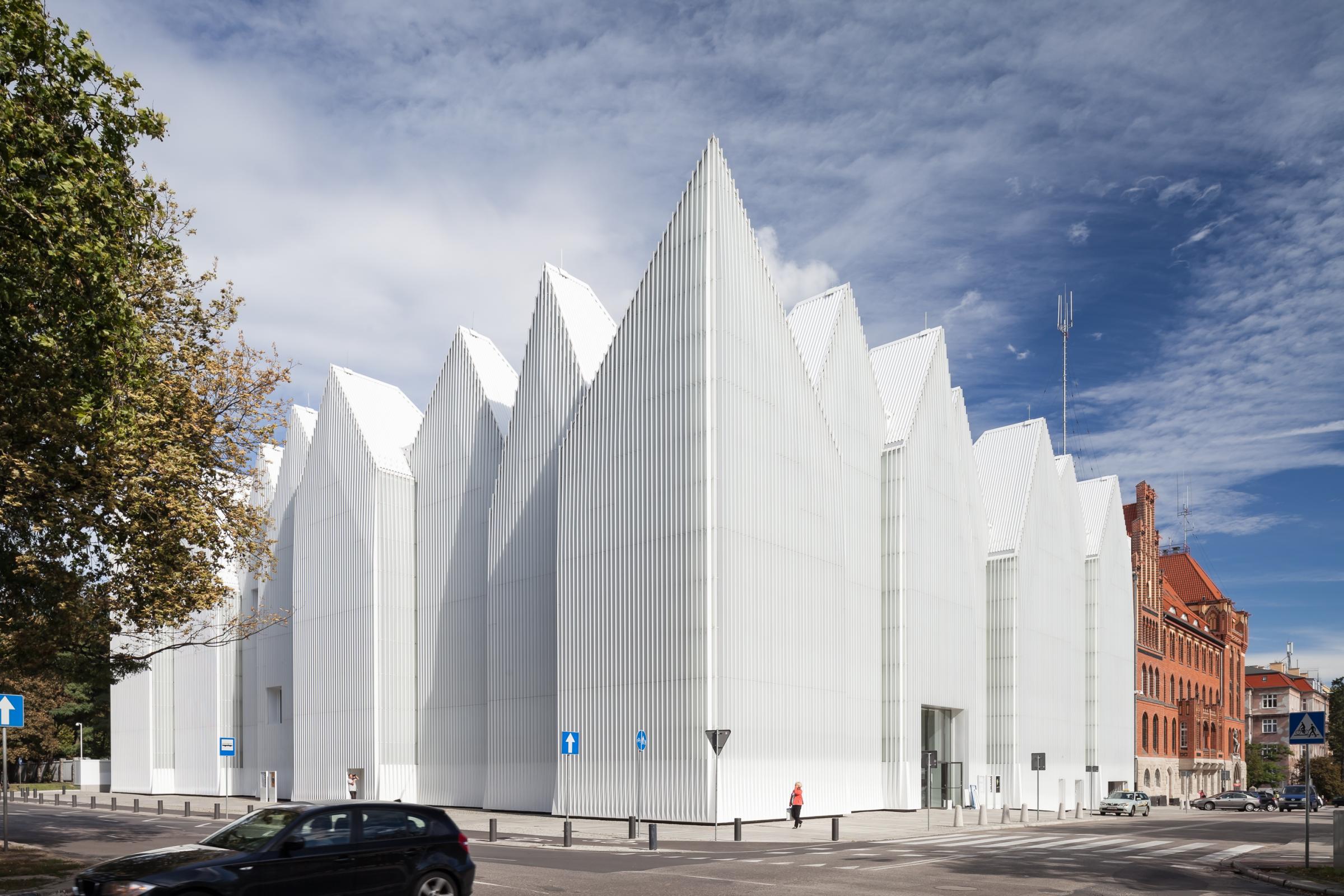 Photograph of Szczecin Philharmonic Hall, designed by Estudio Barozzi Veiga and located in Szczecin, Poland