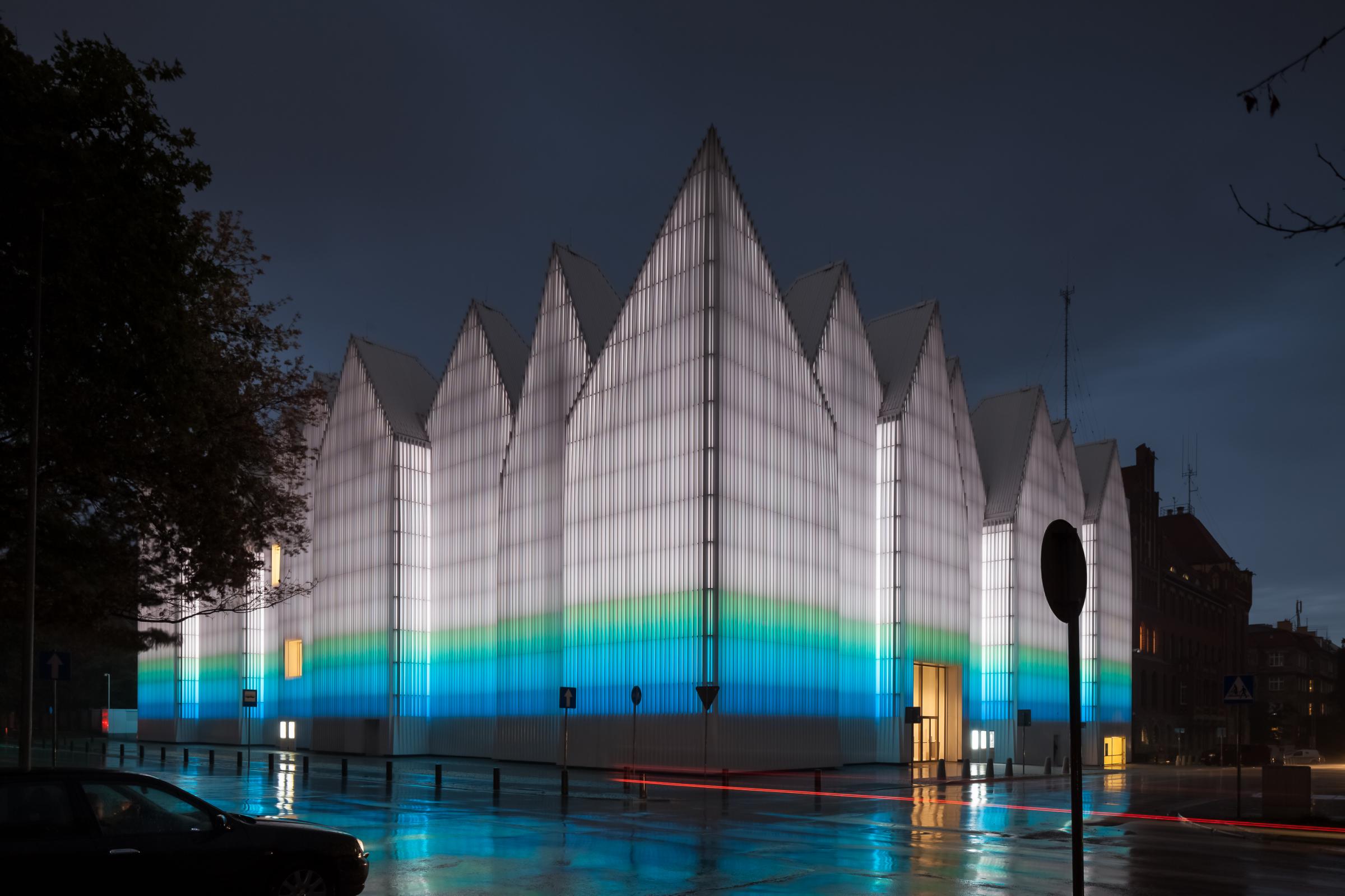 Photograph of Szczecin Philharmonic Hall, designed by Estudio Barozzi Veiga and located in Szczecin, Poland