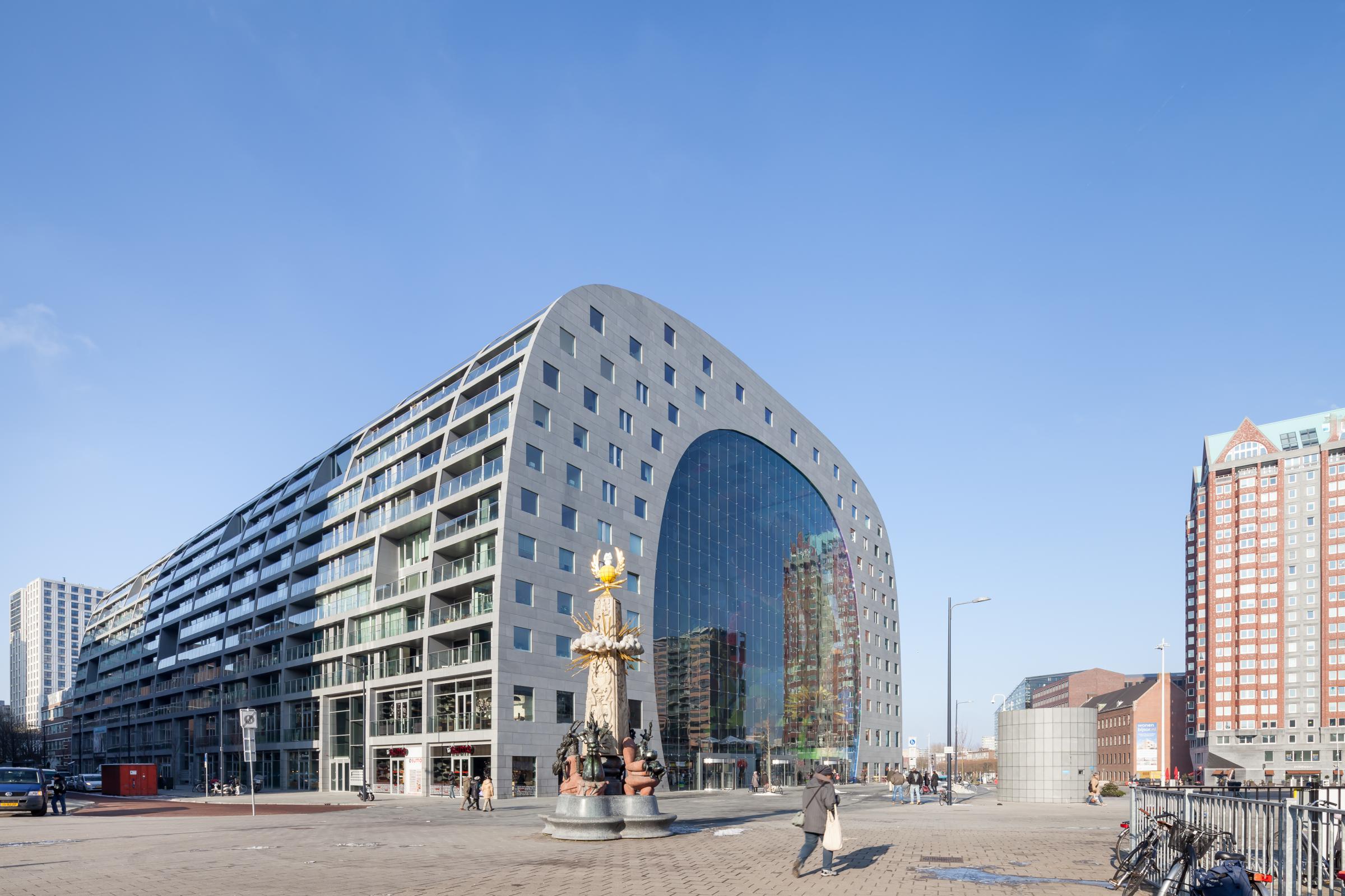 Photograph of Markthal Rotterdam, designed by MVRDV and located in Rotterdam, Netherlands
