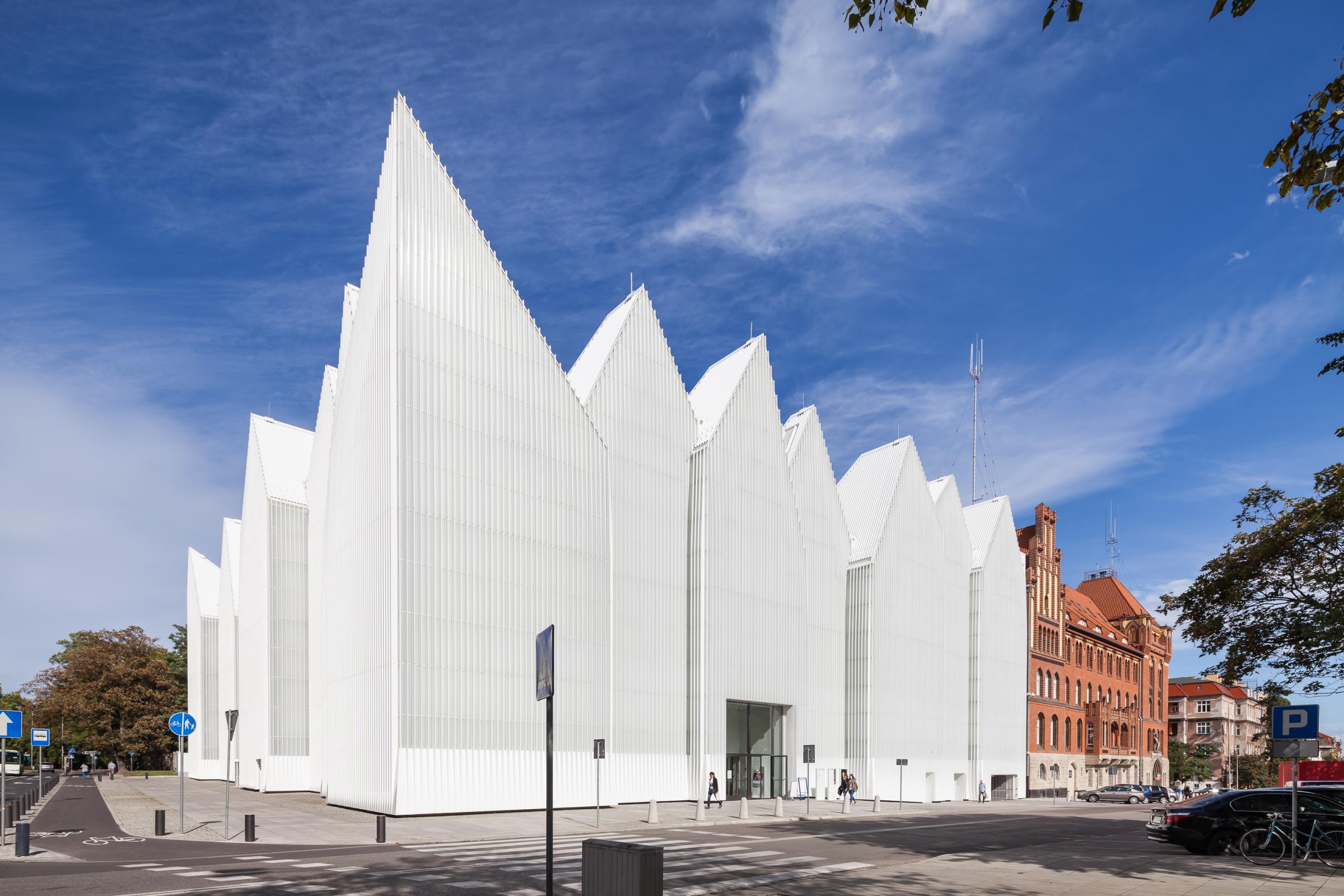 Photograph of Szczecin Philharmonic Hall, designed by Estudio Barozzi Veiga and located in Szczecin, Poland