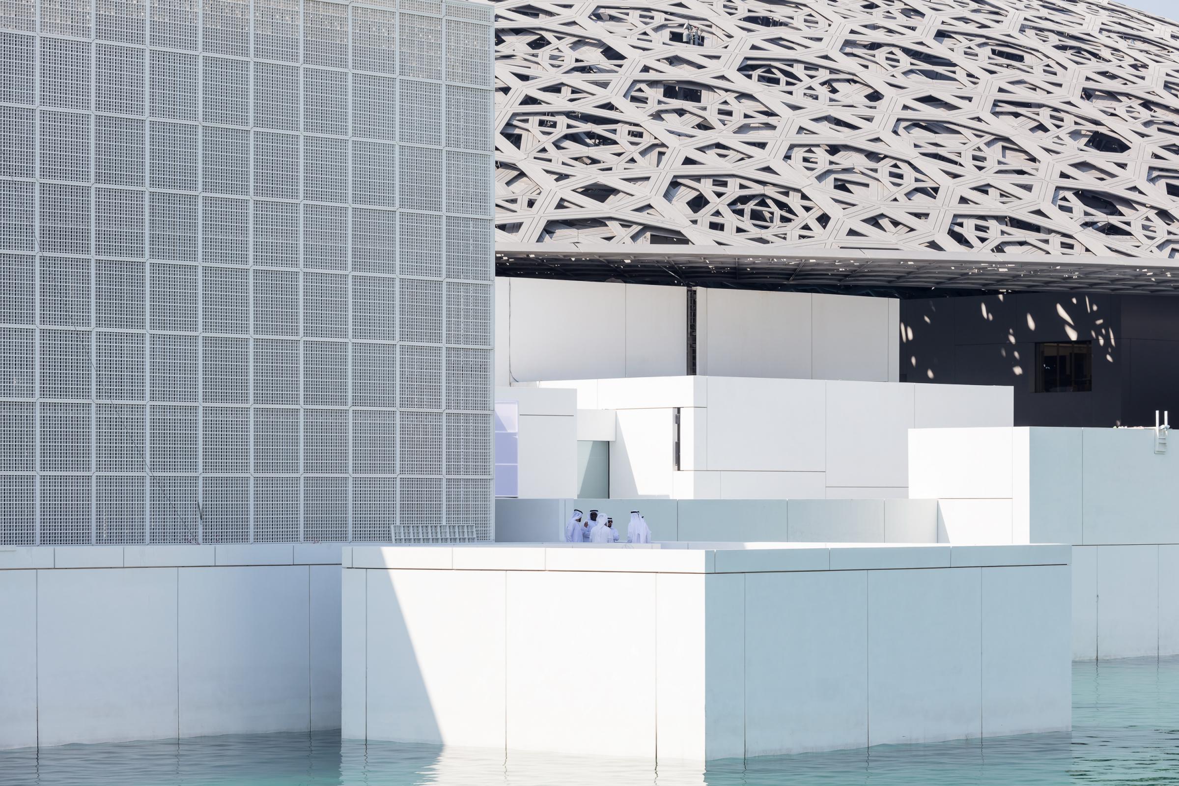 Photograph of Louvre Abu Dhabi, designed by Ateliers Jean Nouvel and located in Abu Dhabi, United Arab Emirates