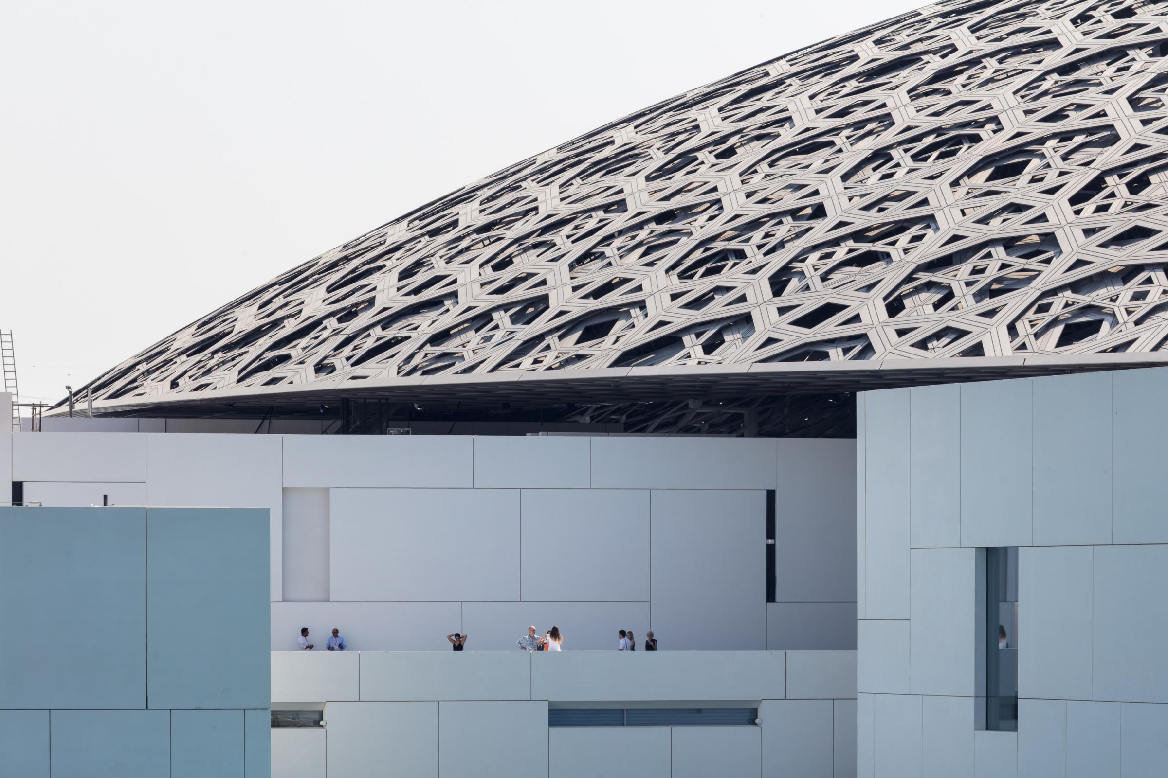 Photograph of Louvre Abu Dhabi, designed by Ateliers Jean Nouvel and located in Abu Dhabi, United Arab Emirates