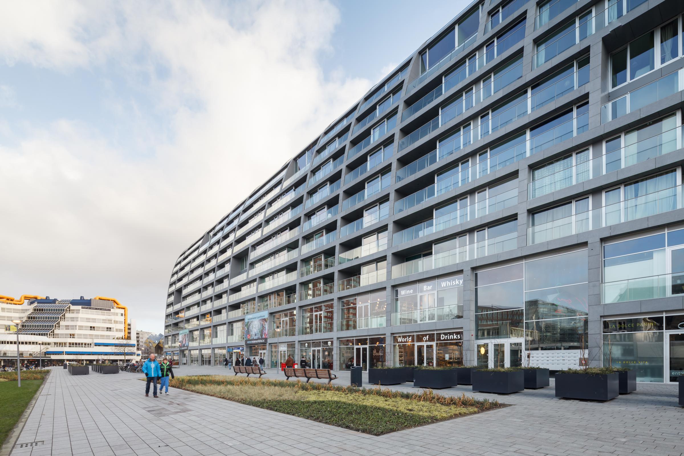 Photograph of Markthal Rotterdam, designed by MVRDV and located in Rotterdam, Netherlands