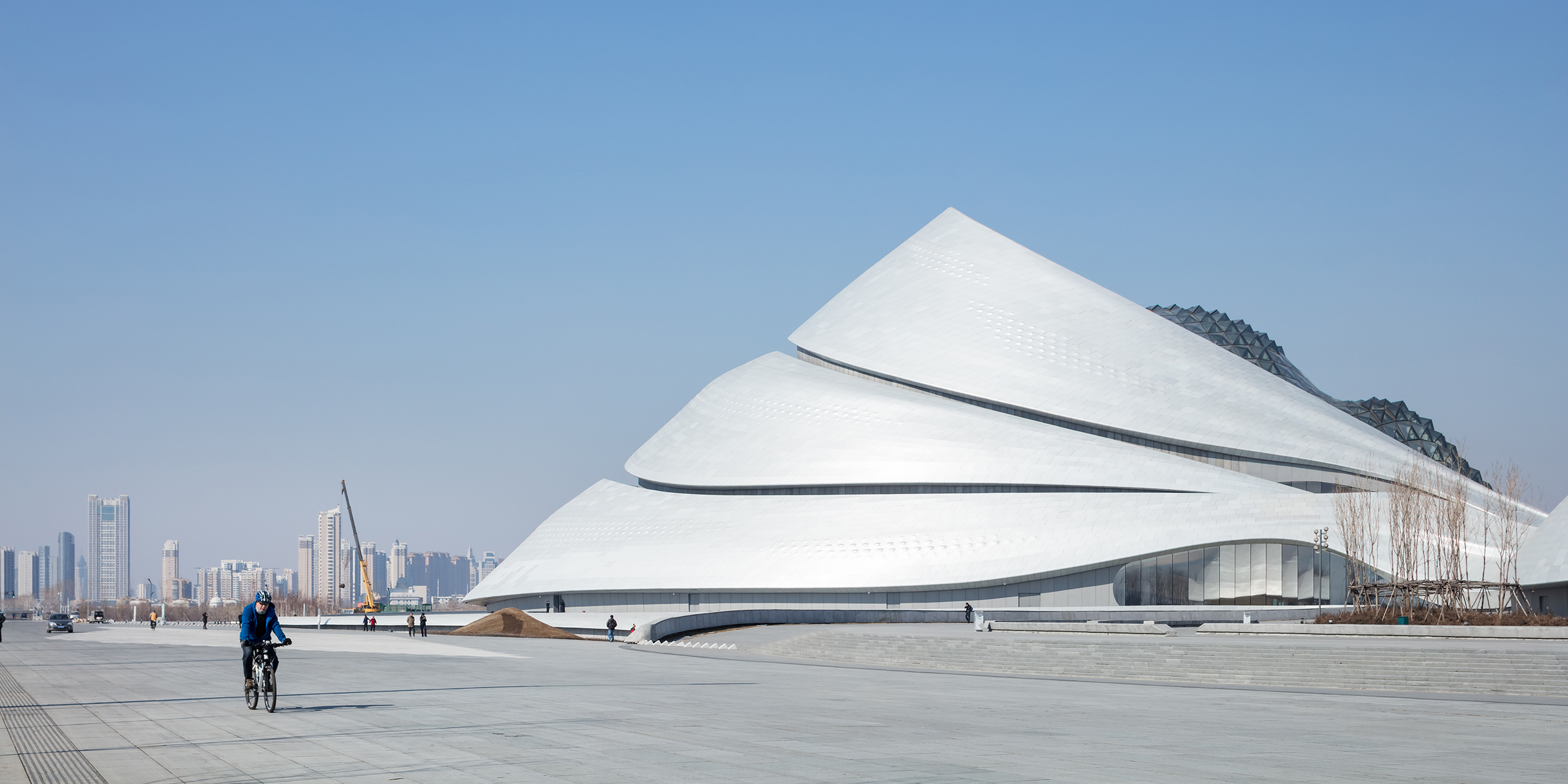 Photograph of Harbin Opera House, designed by MAD Architects and located in Harbin, China