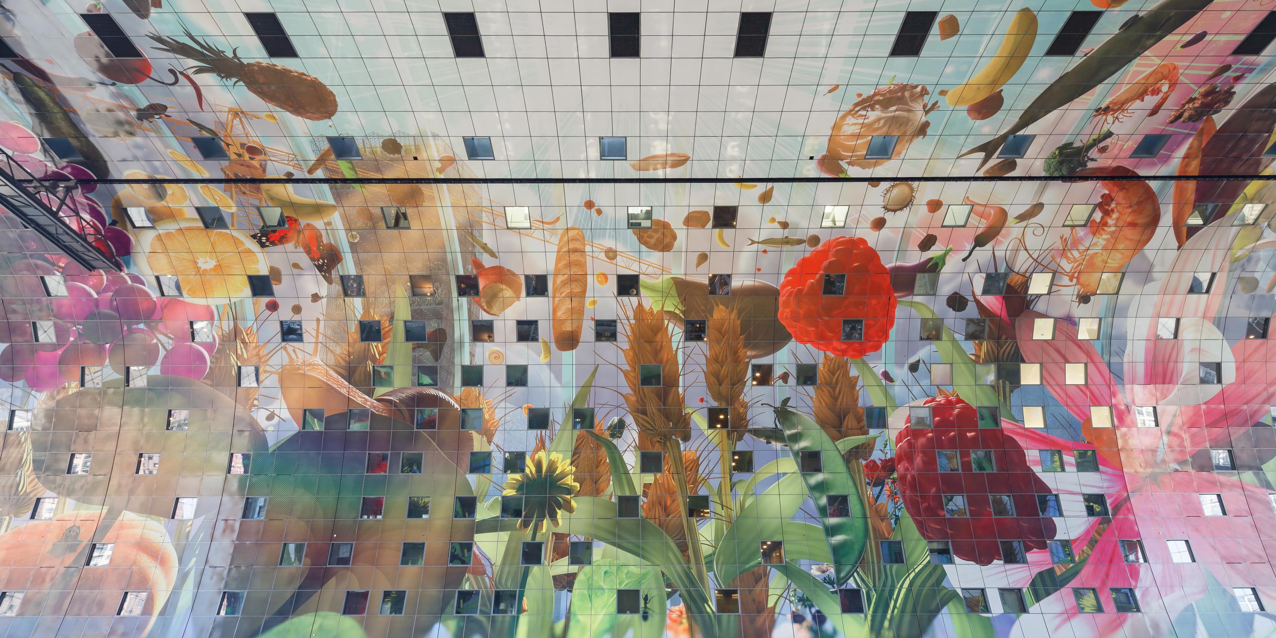 Photograph of Markthal Rotterdam, designed by MVRDV and located in Rotterdam, Netherlands
