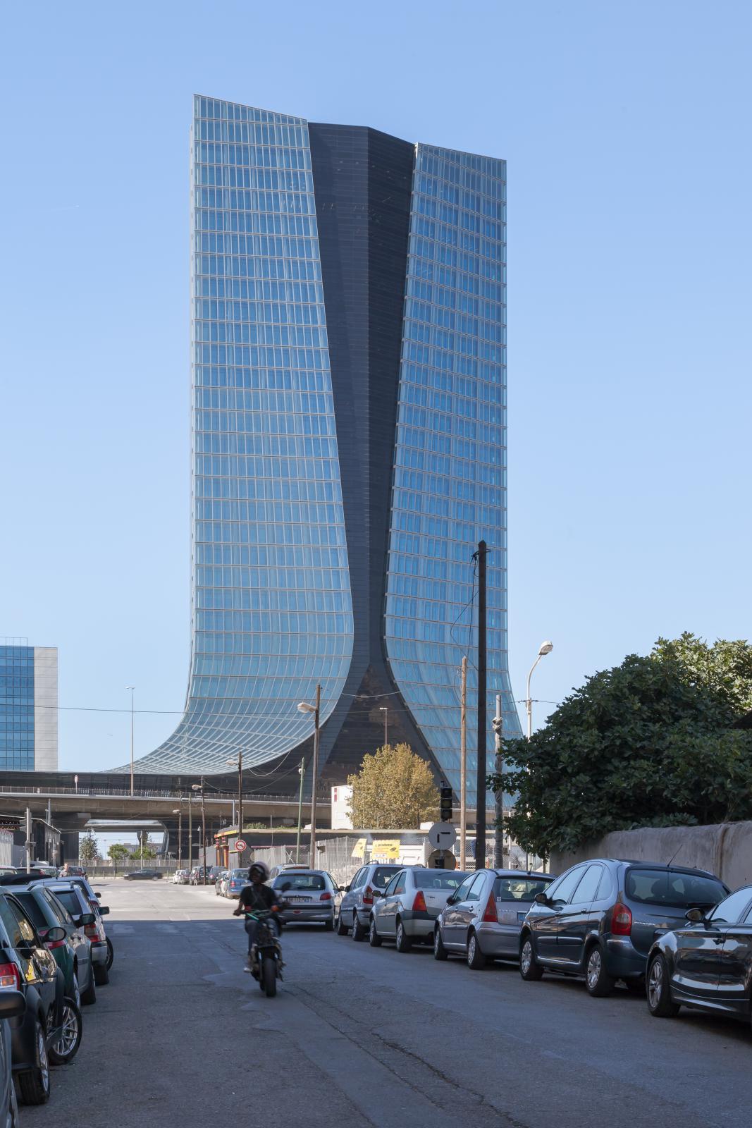 Photograph of CMA CGM Headquarters, designed by Zaha Hadid Architects and located in Marseille, France