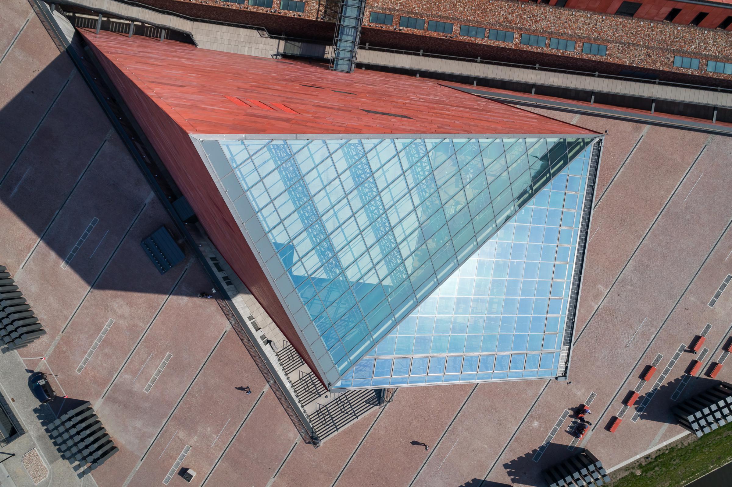 Photograph of Museum of the Second World War, designed by Kwadrat Studio Architektoniczne and located in Gdańsk, Poland